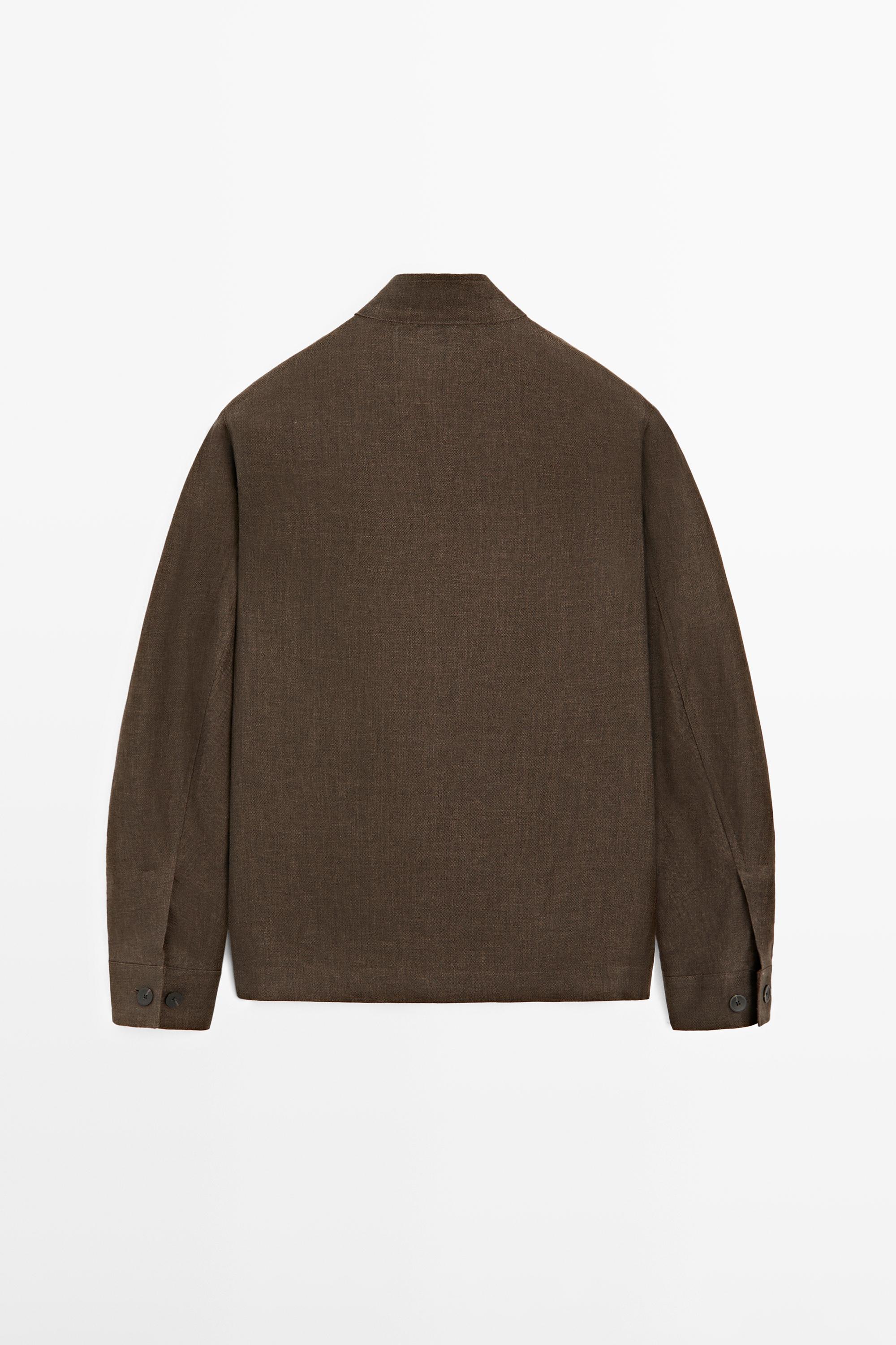 Total look faded linen overshirt — OCHRE