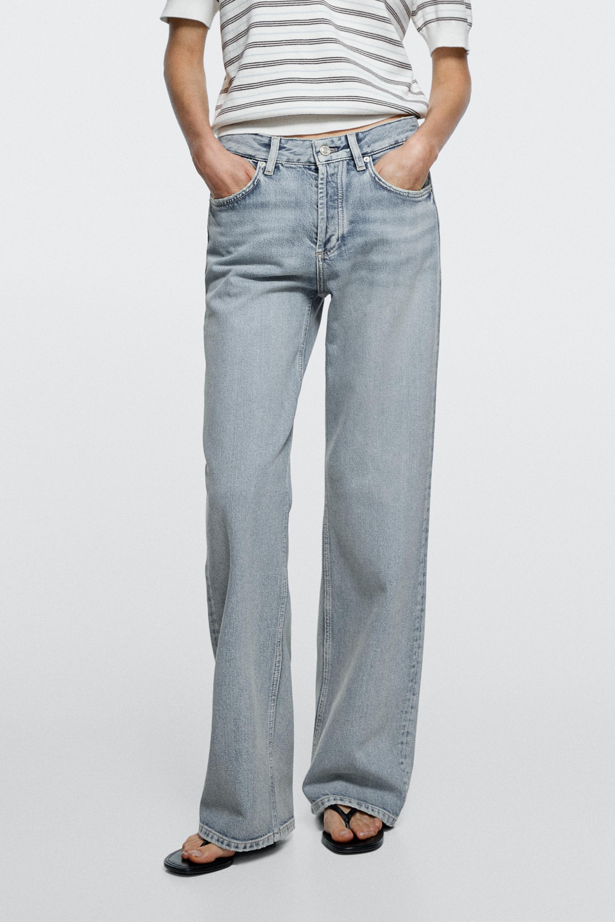 Mid-rise wide-leg jeans — Light Blue