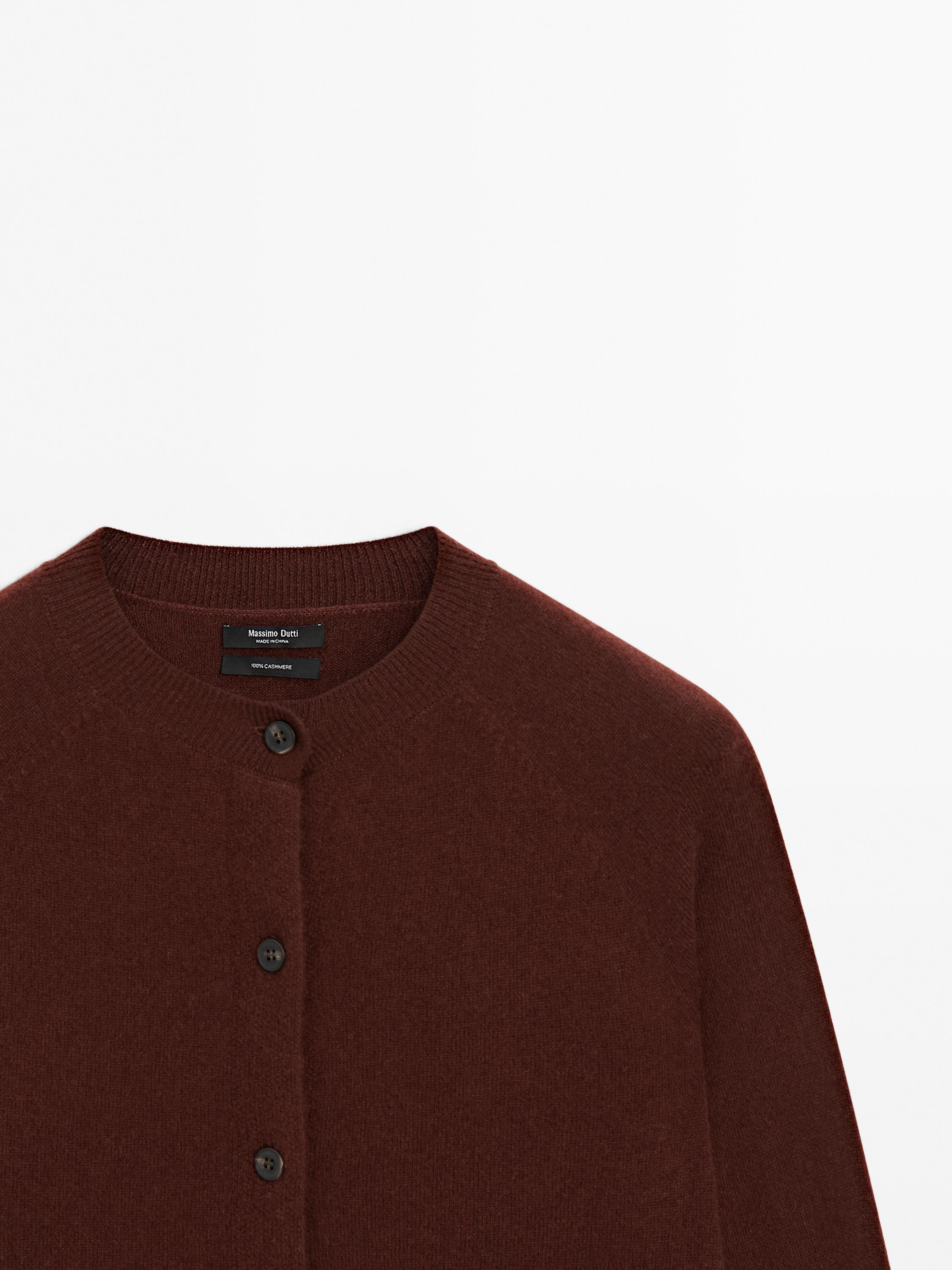 100% cashmere long sleeve cardigan