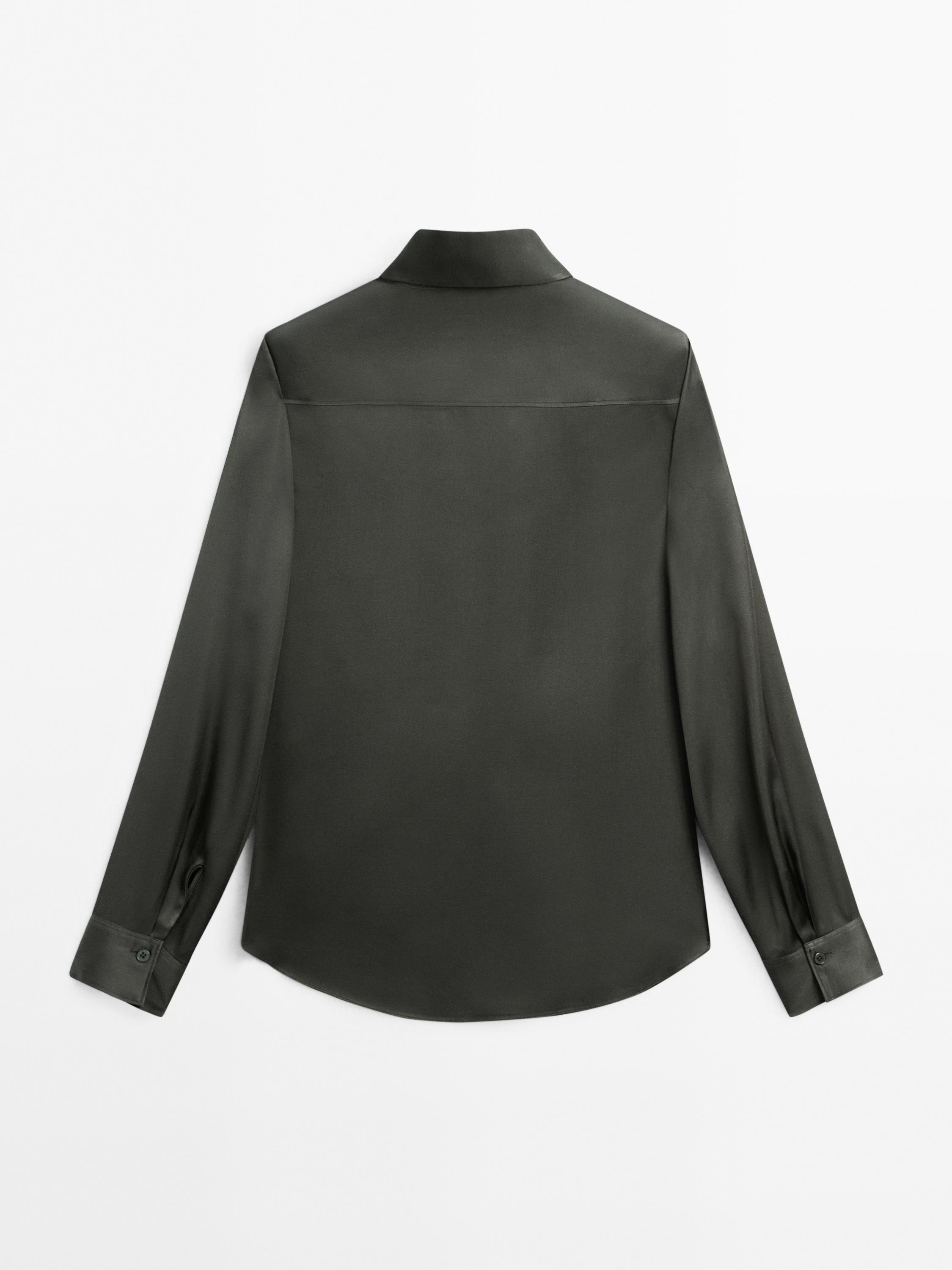 Flowing satin shirt