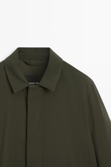 Technical fabric trench coat — DARK KHAKI 4