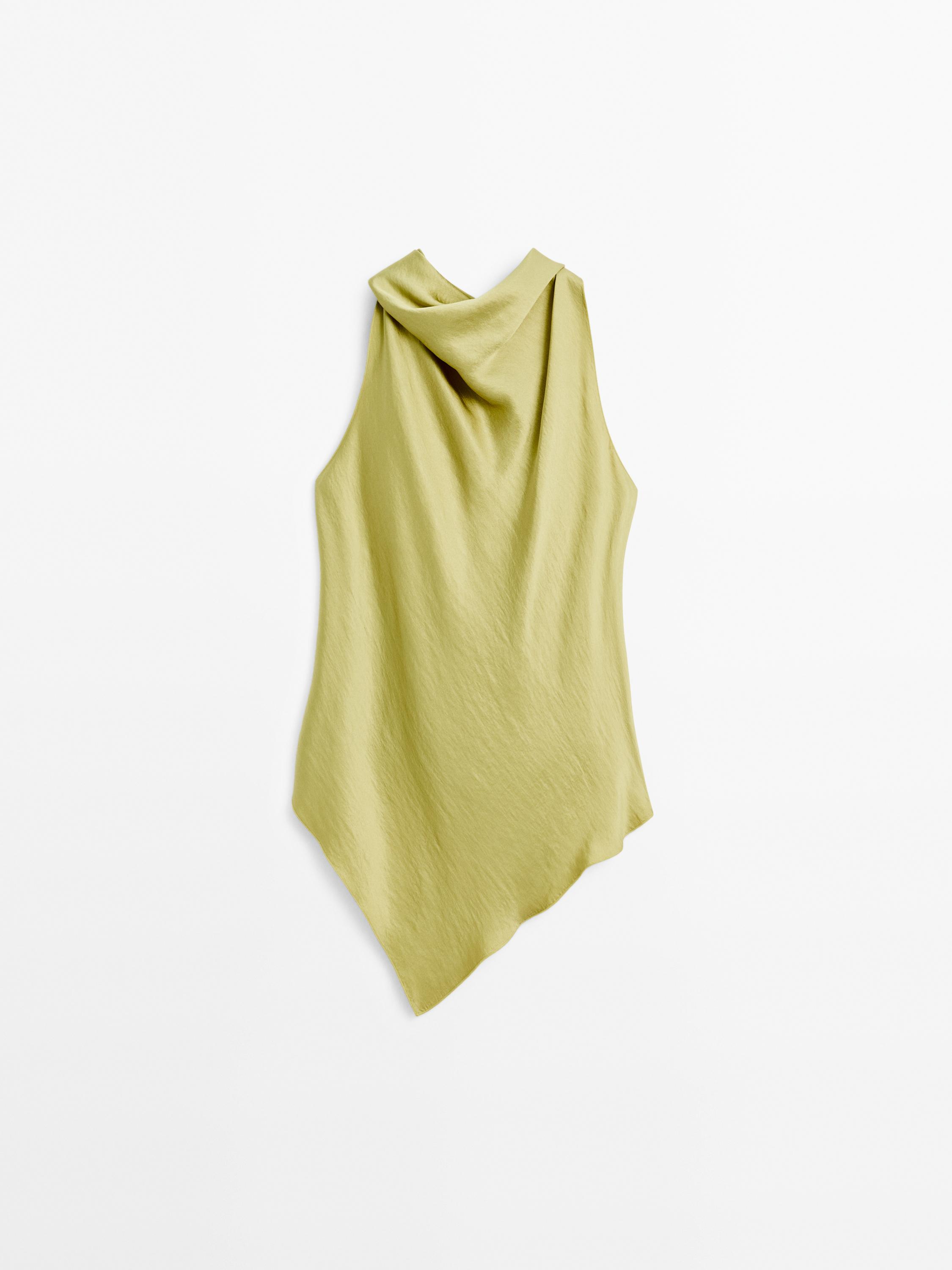 Top fluido satinado detalle lazo - STUDIO