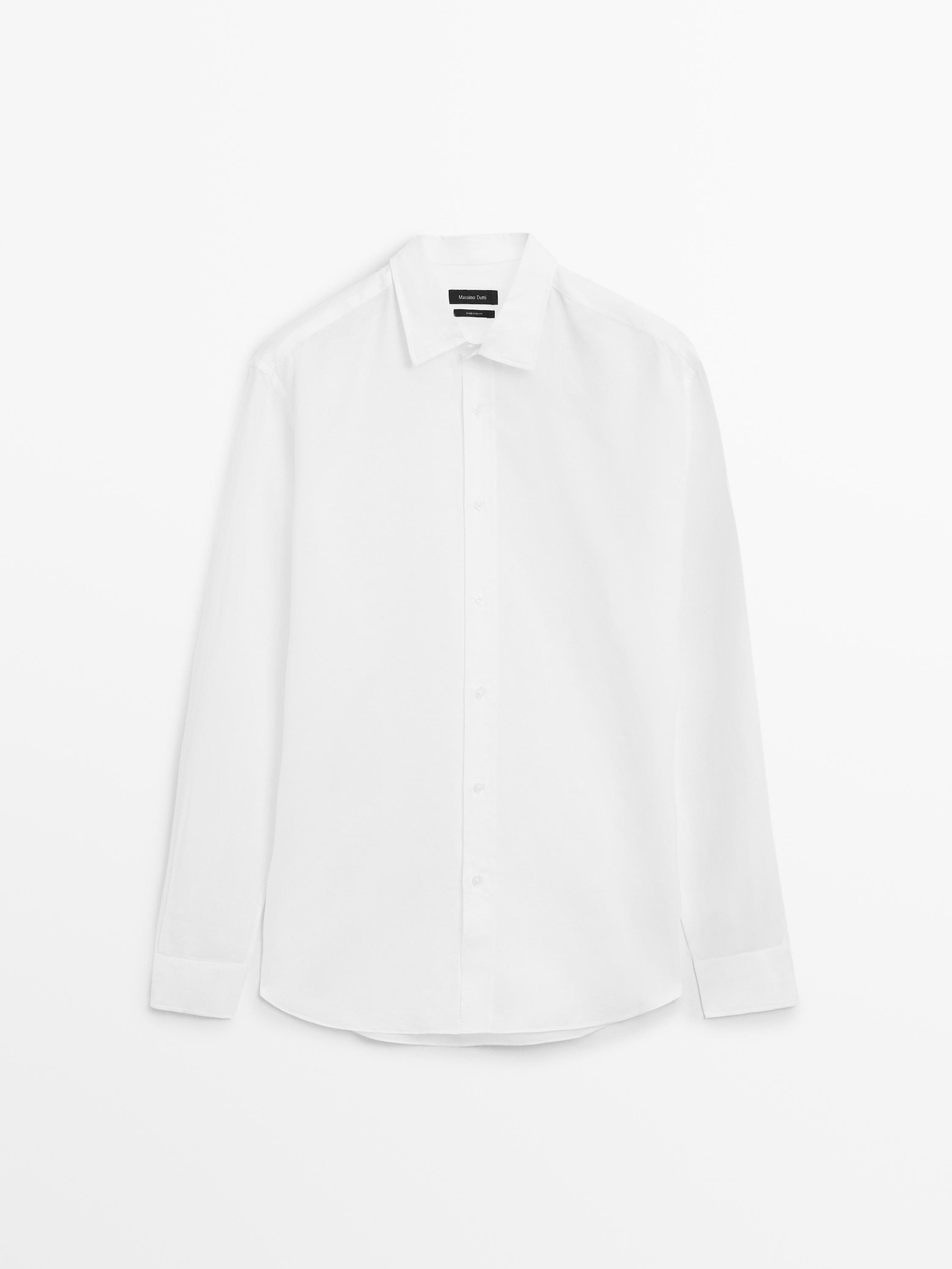 Twill cotton blend shirt