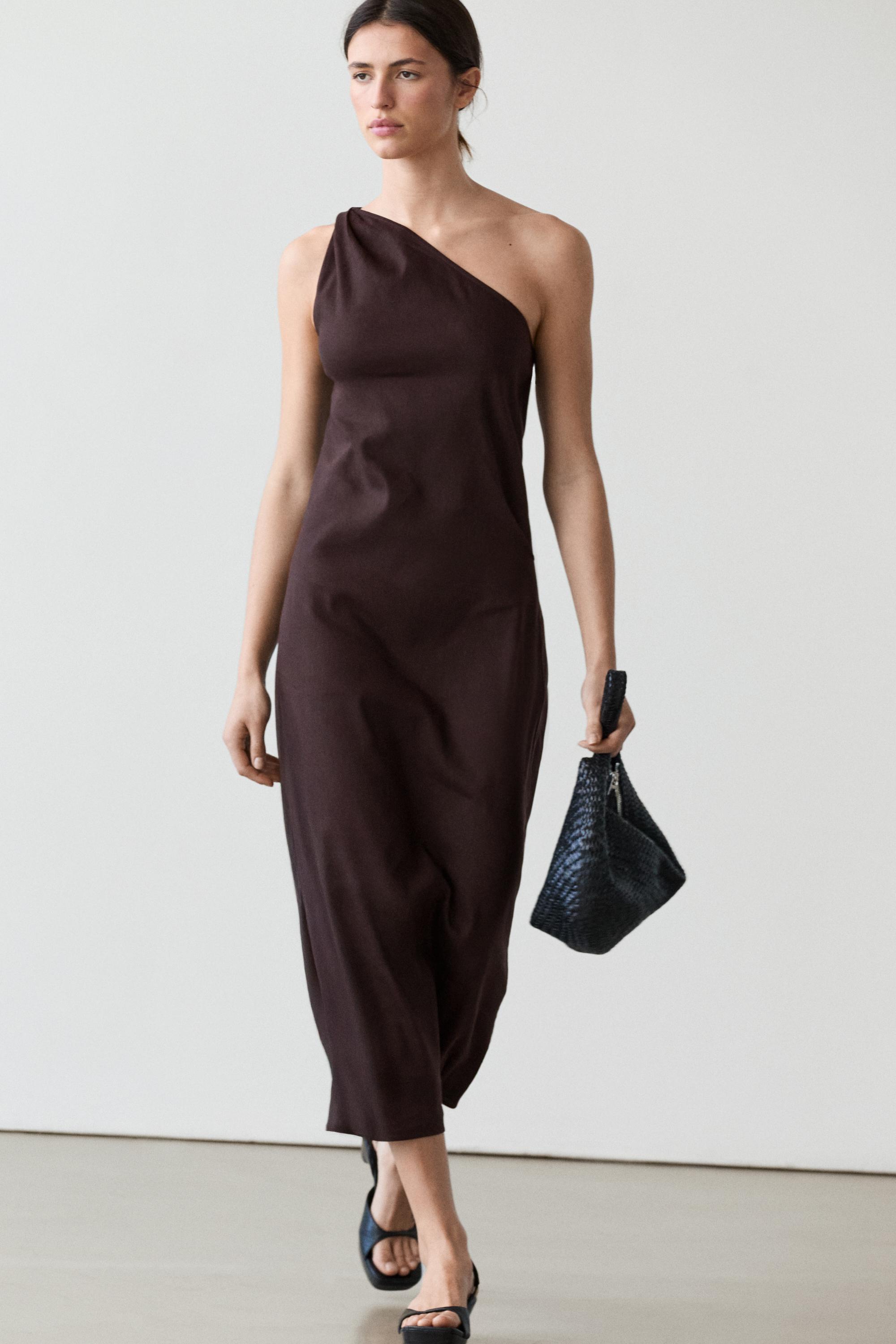 Vestit asimètric mescla lli