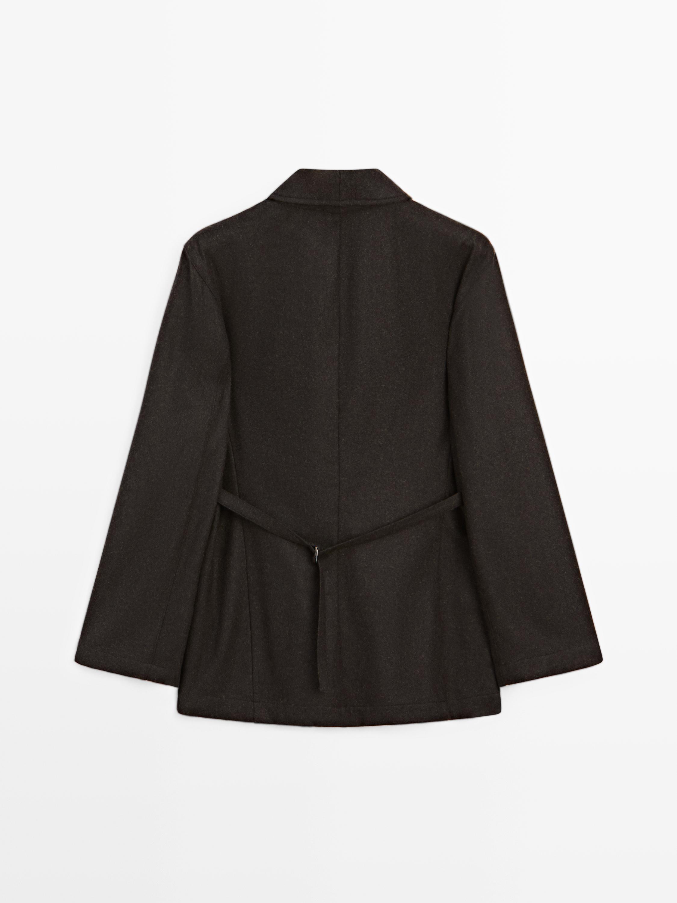 Wool blend double-breasted blazer