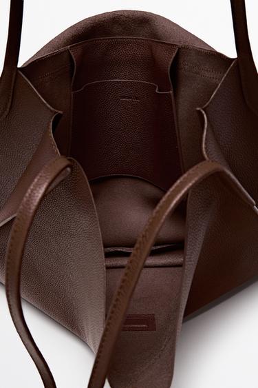 Large nappa leather flap bag - LIMITED EDITION — BROWN 7