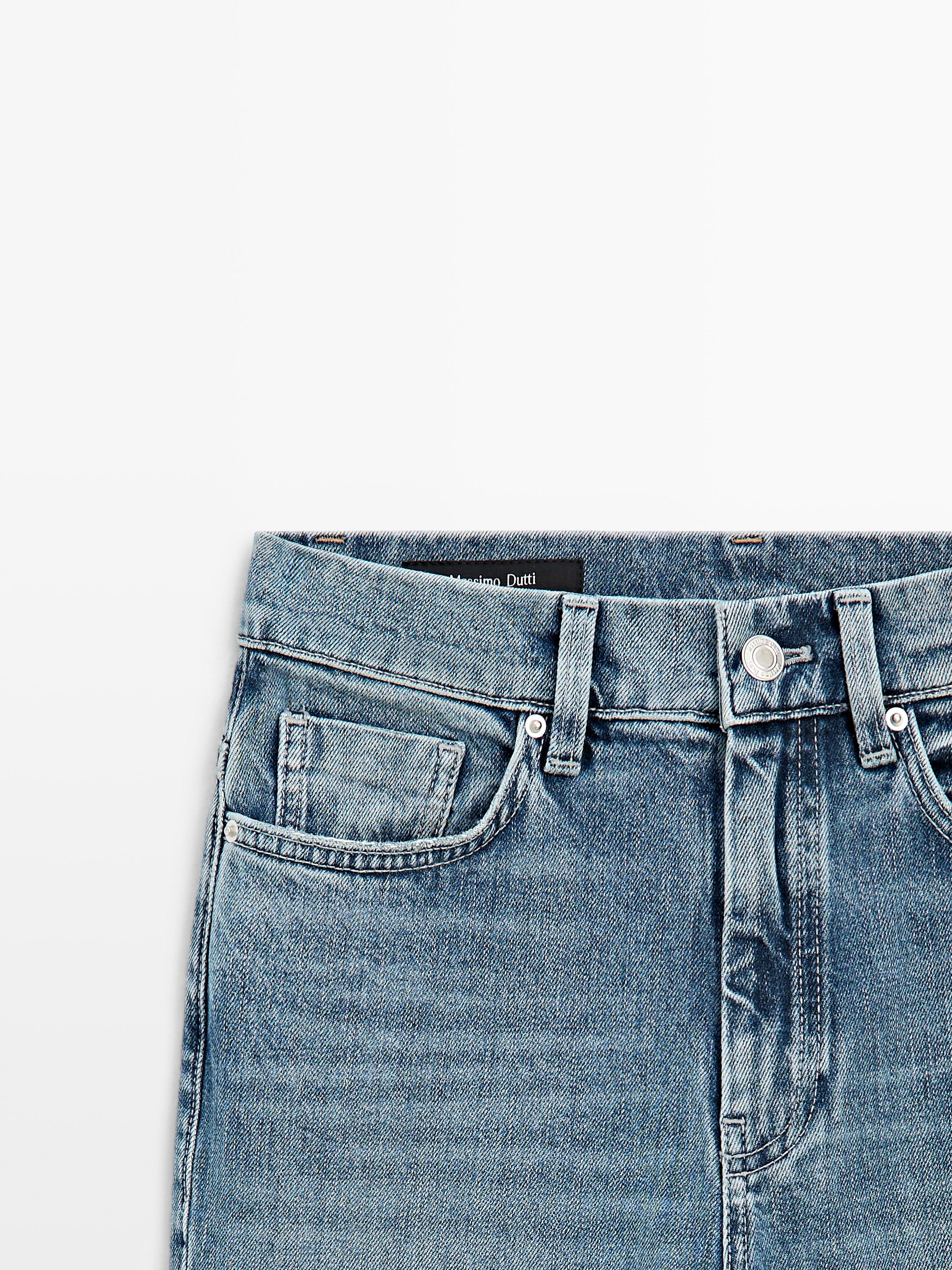 High-waist boot-cut jeans — Light Blue