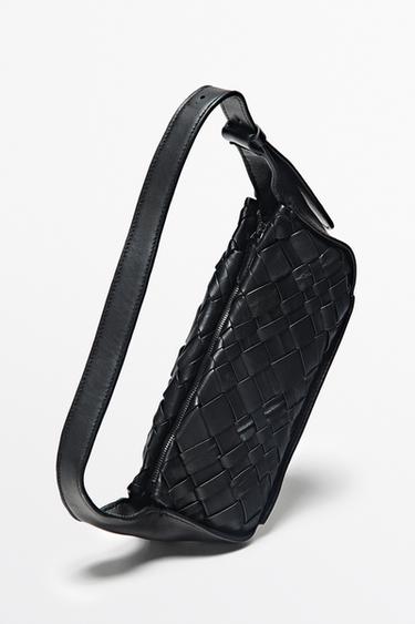 Mini braided sheepskin bag — BLACK 3