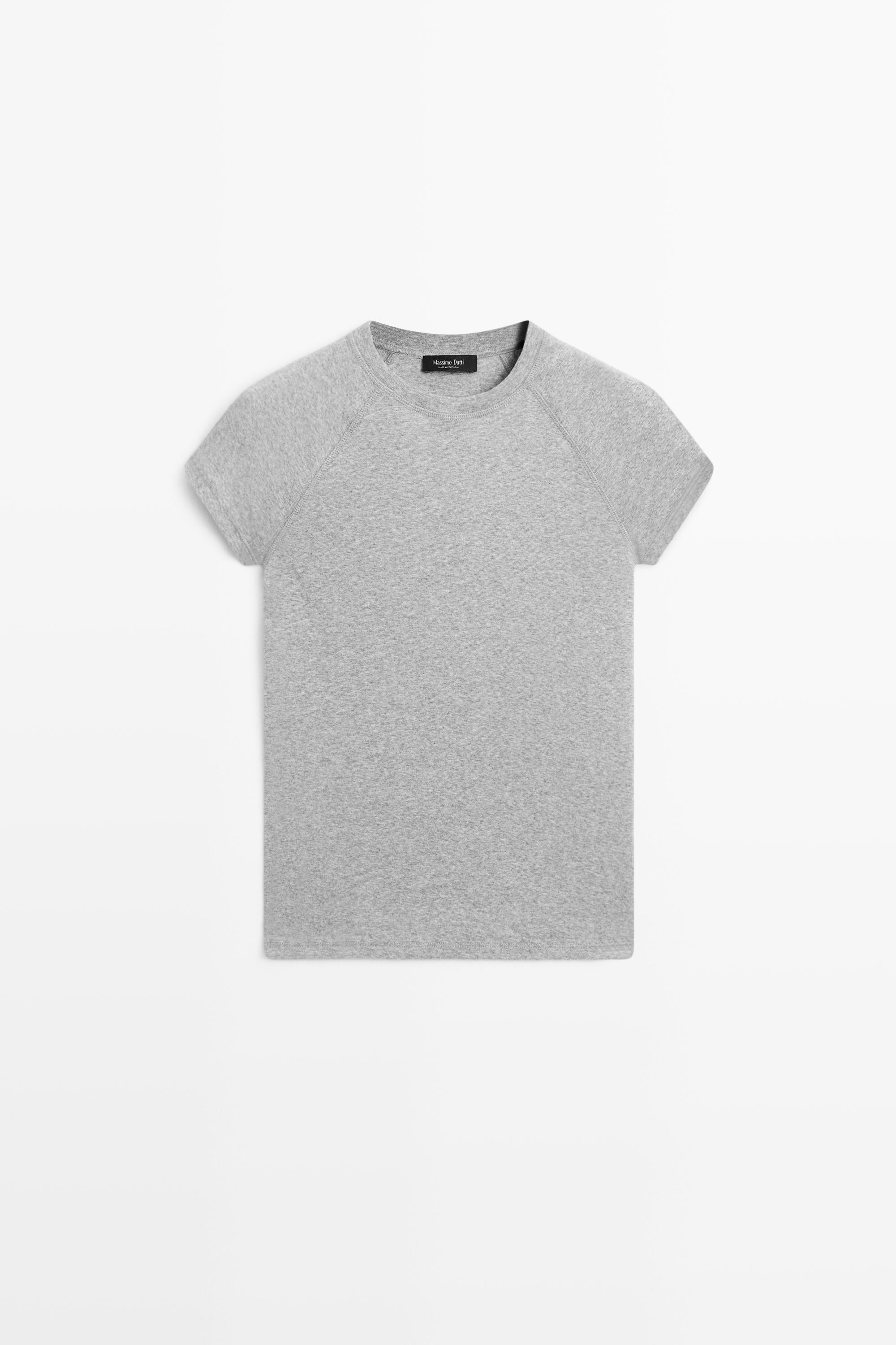 Short Sleeve Raglan T-Shirt — GREY