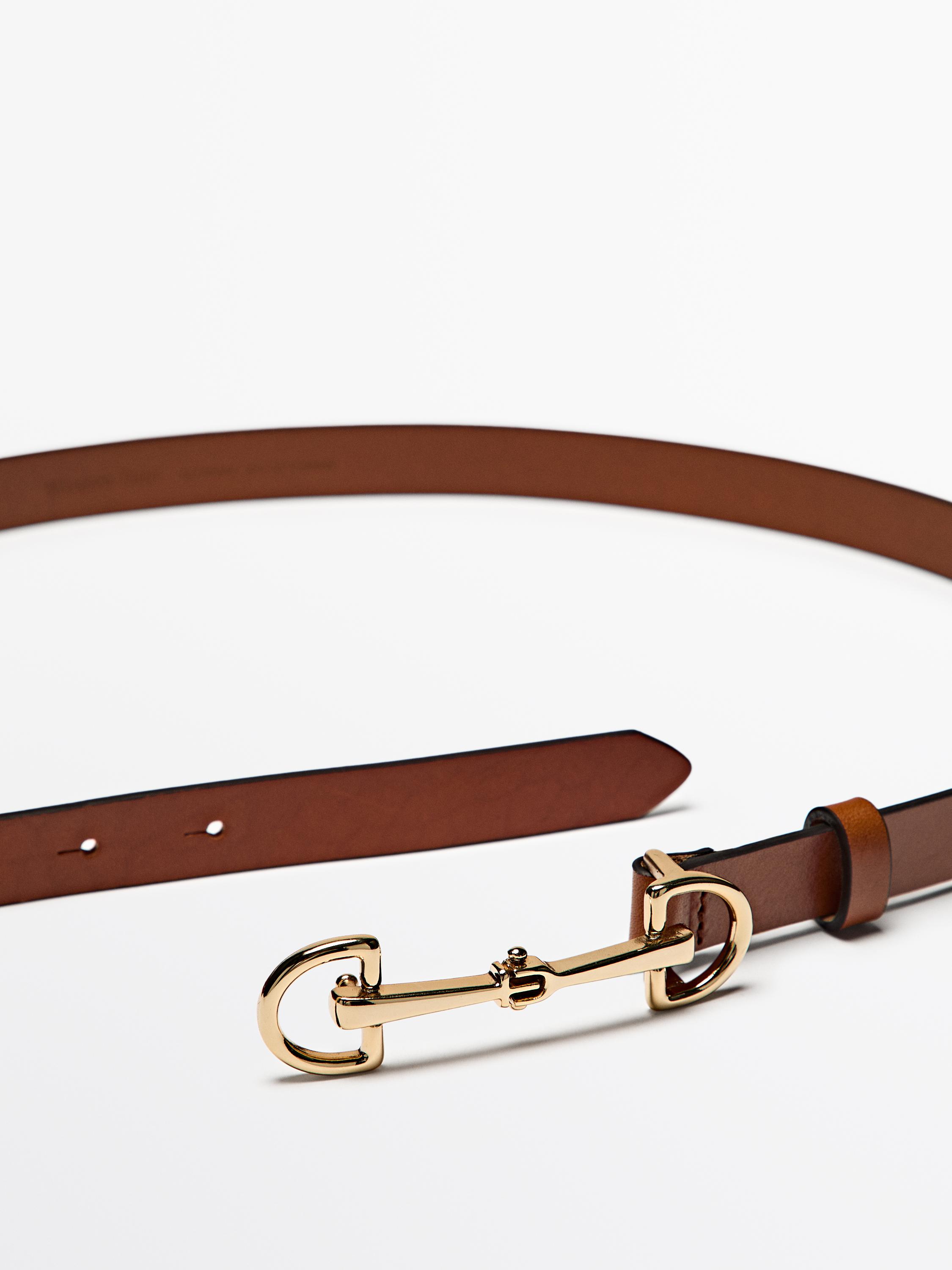 Equestrian nappa leather belt