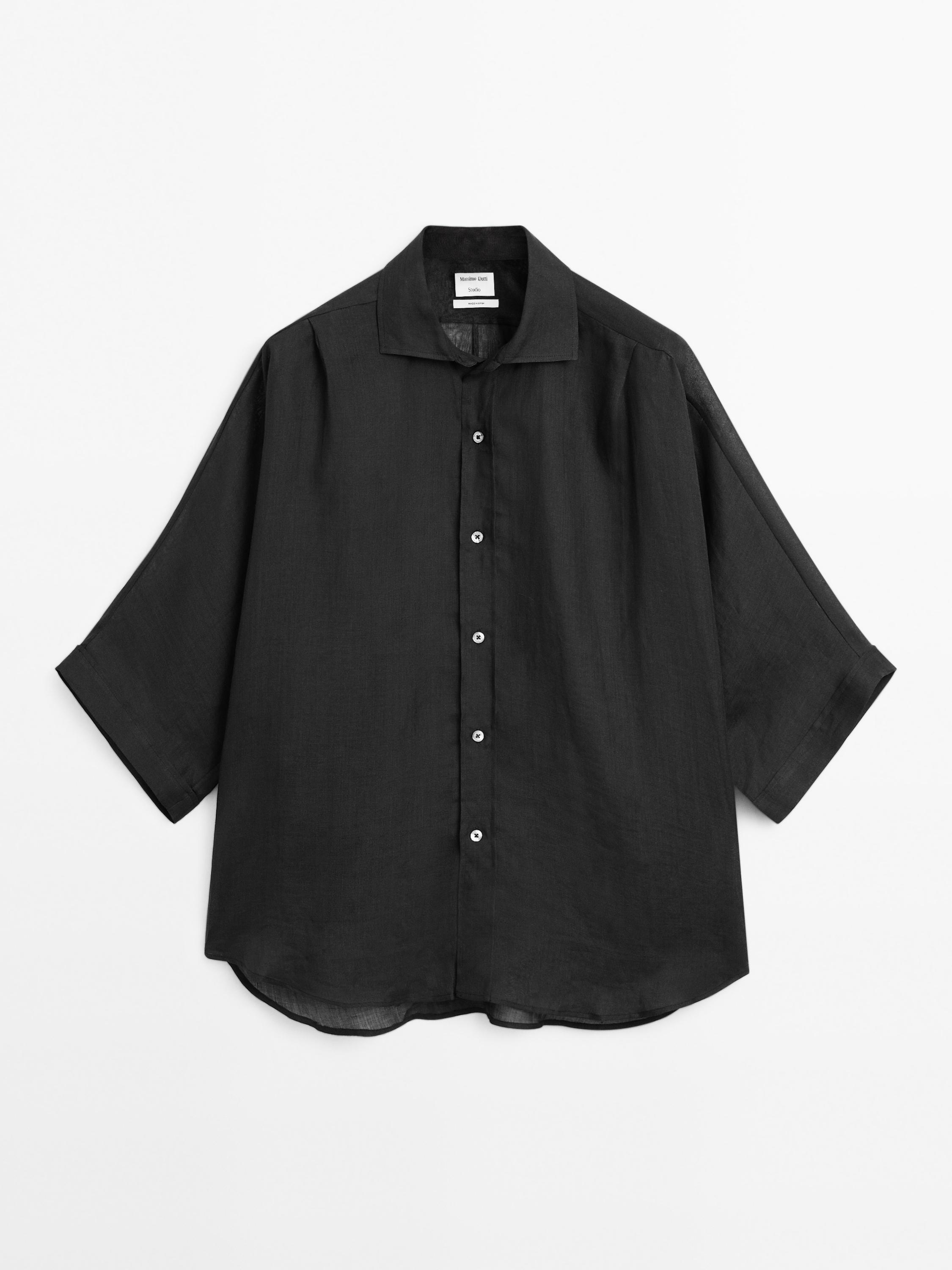 100% ramie batwing sleeve shirt