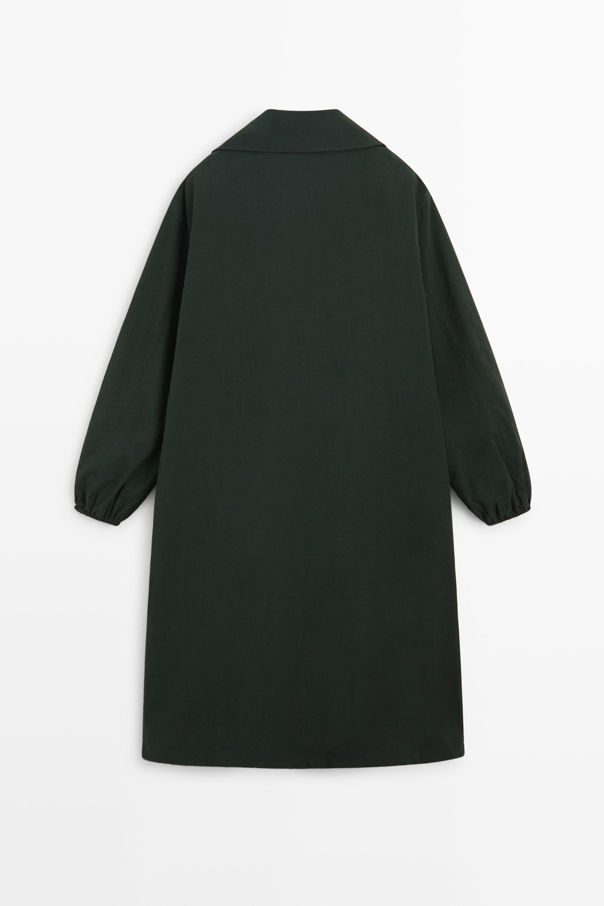 Long technical parka — PETROL BLUE