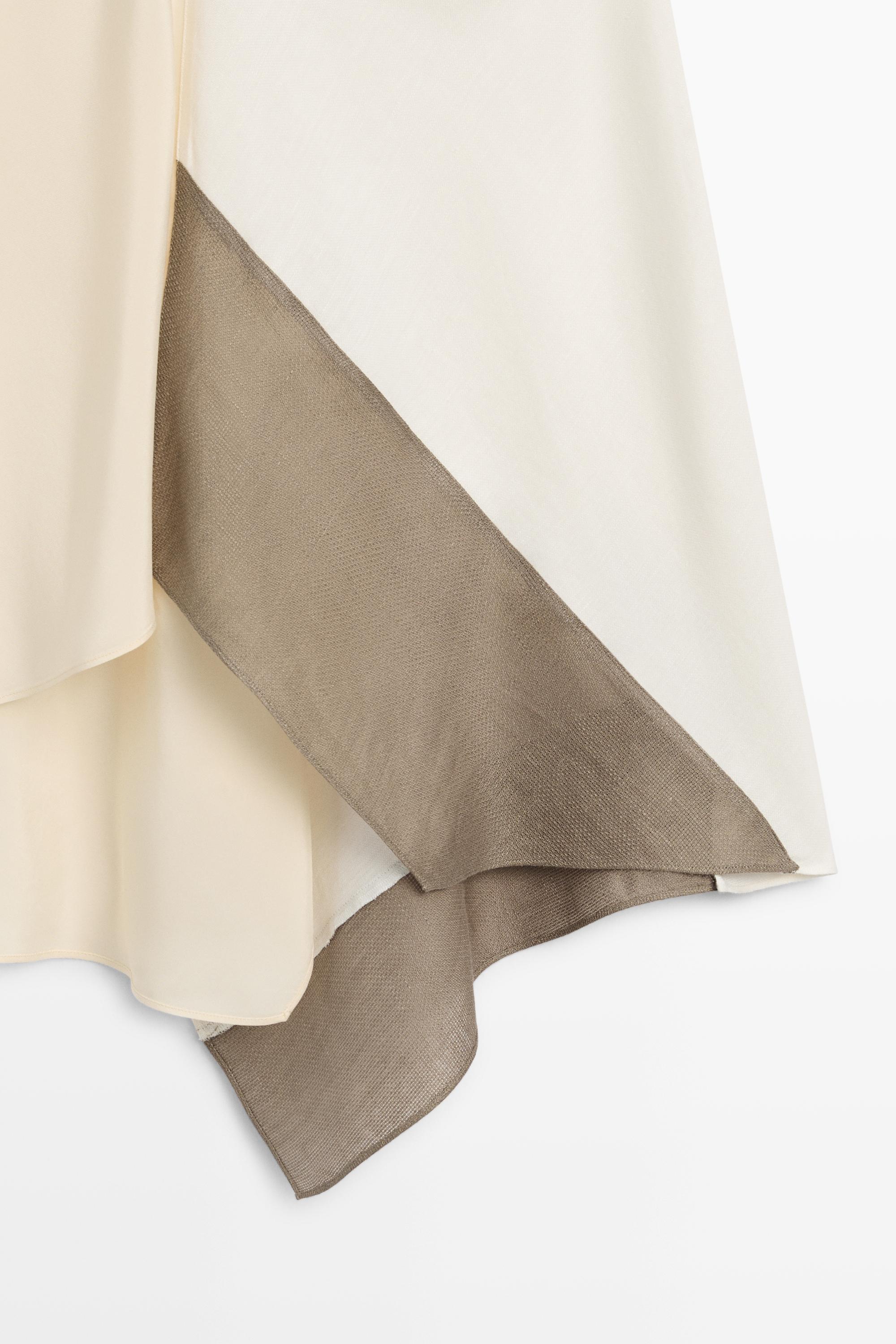 Asymmetric strappy flowing top — CREAM