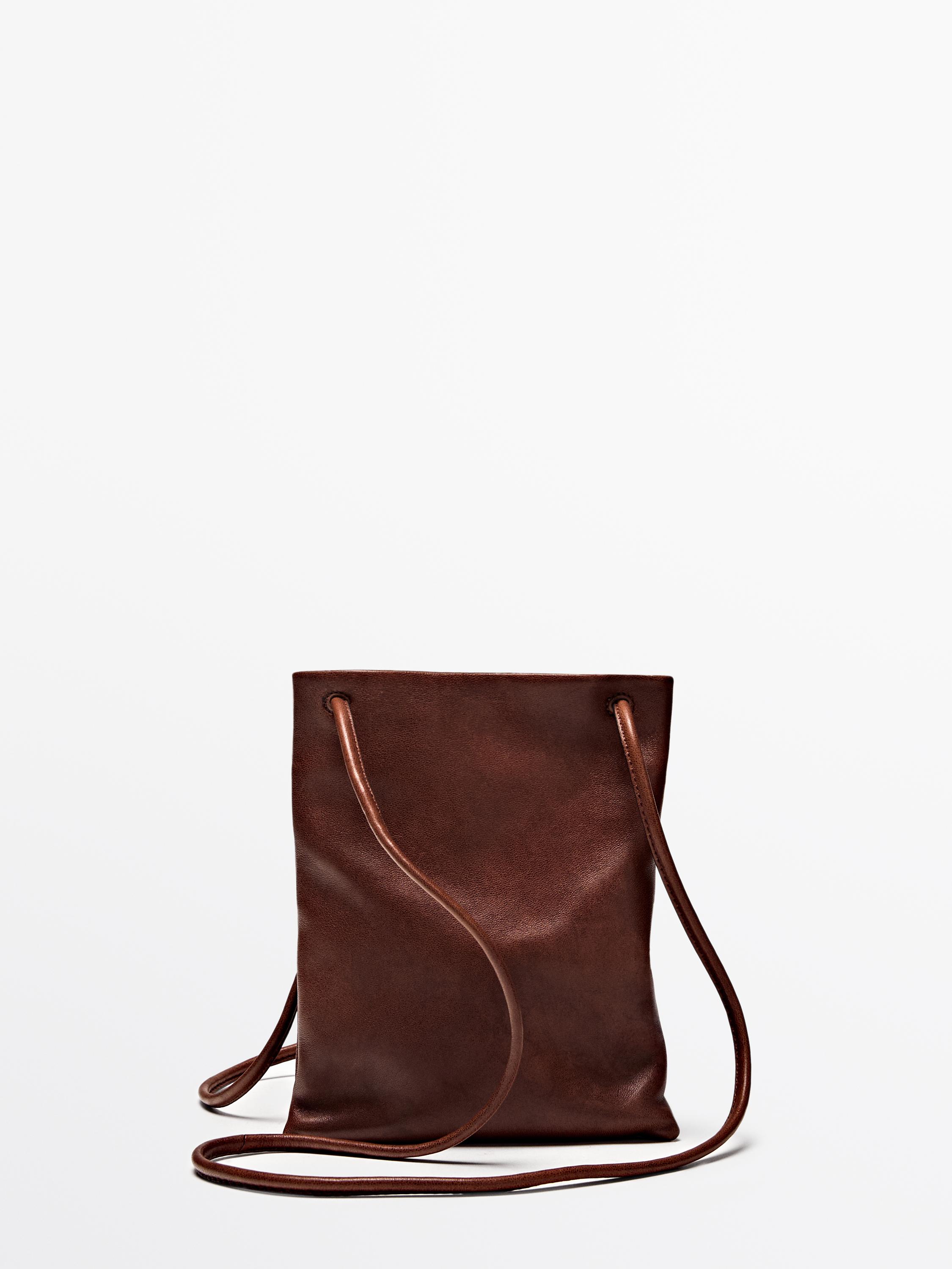Nappa leather crossbody bag