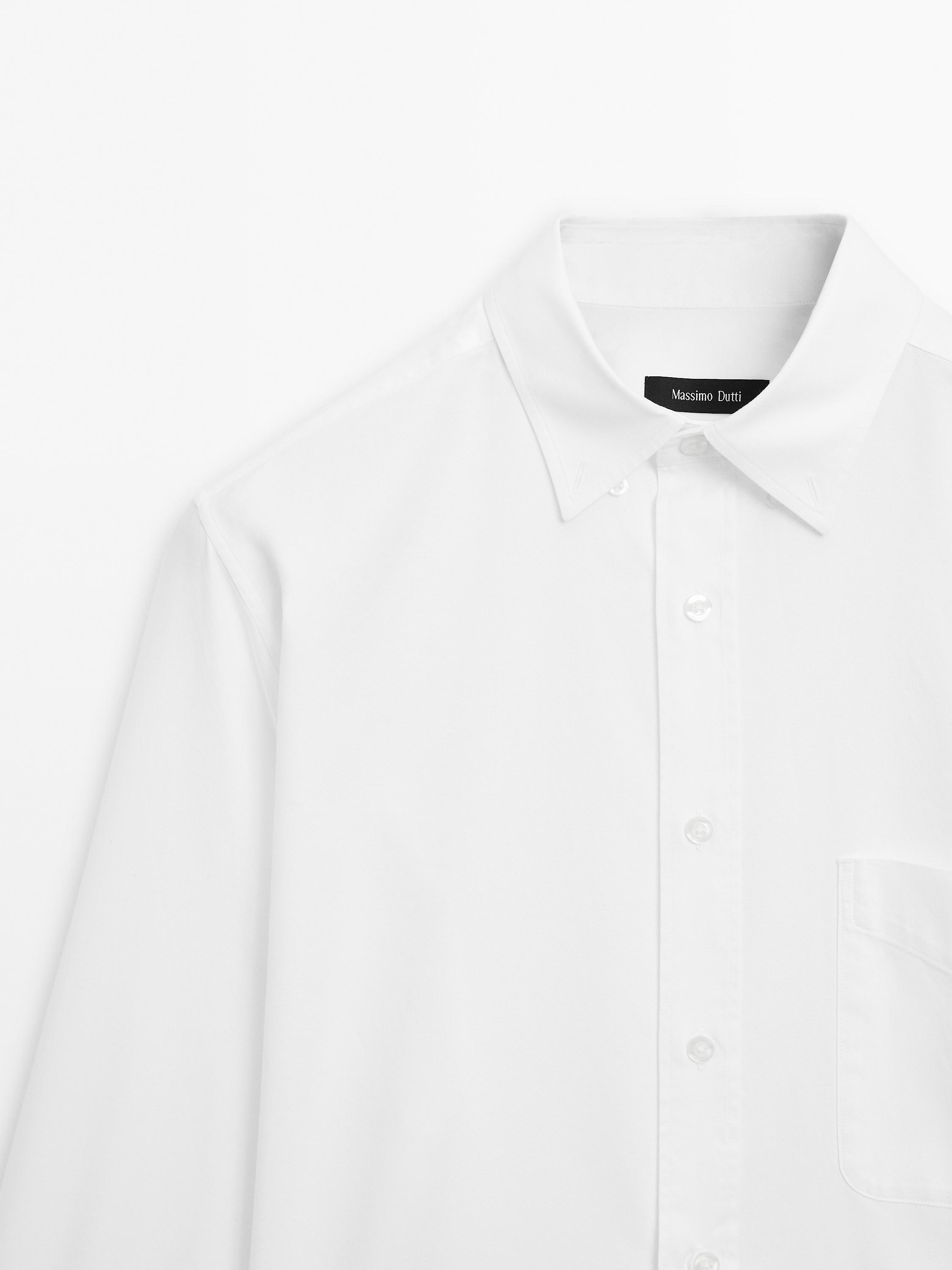 100% cotton Oxford shirt · Sky Blue, White · Shirts