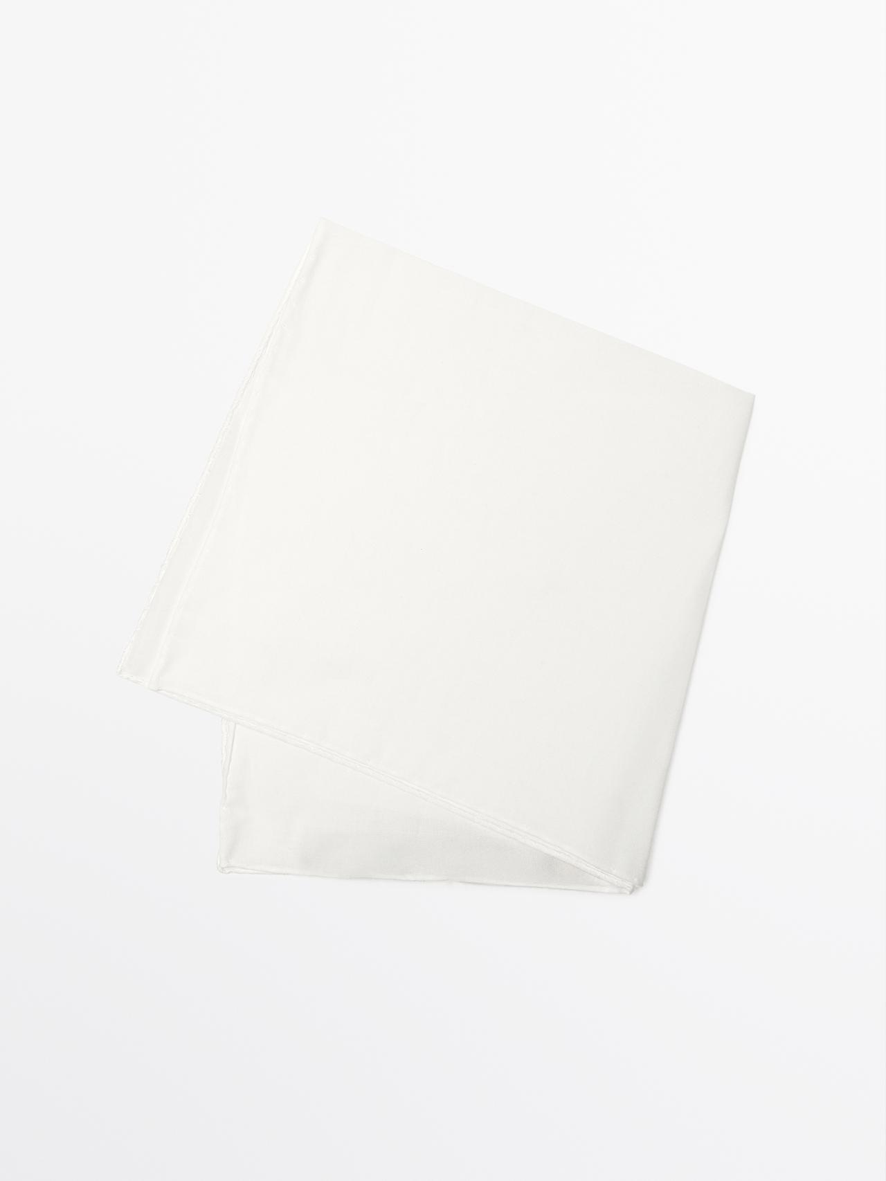 Plain 100% cotton scarf — WHITE