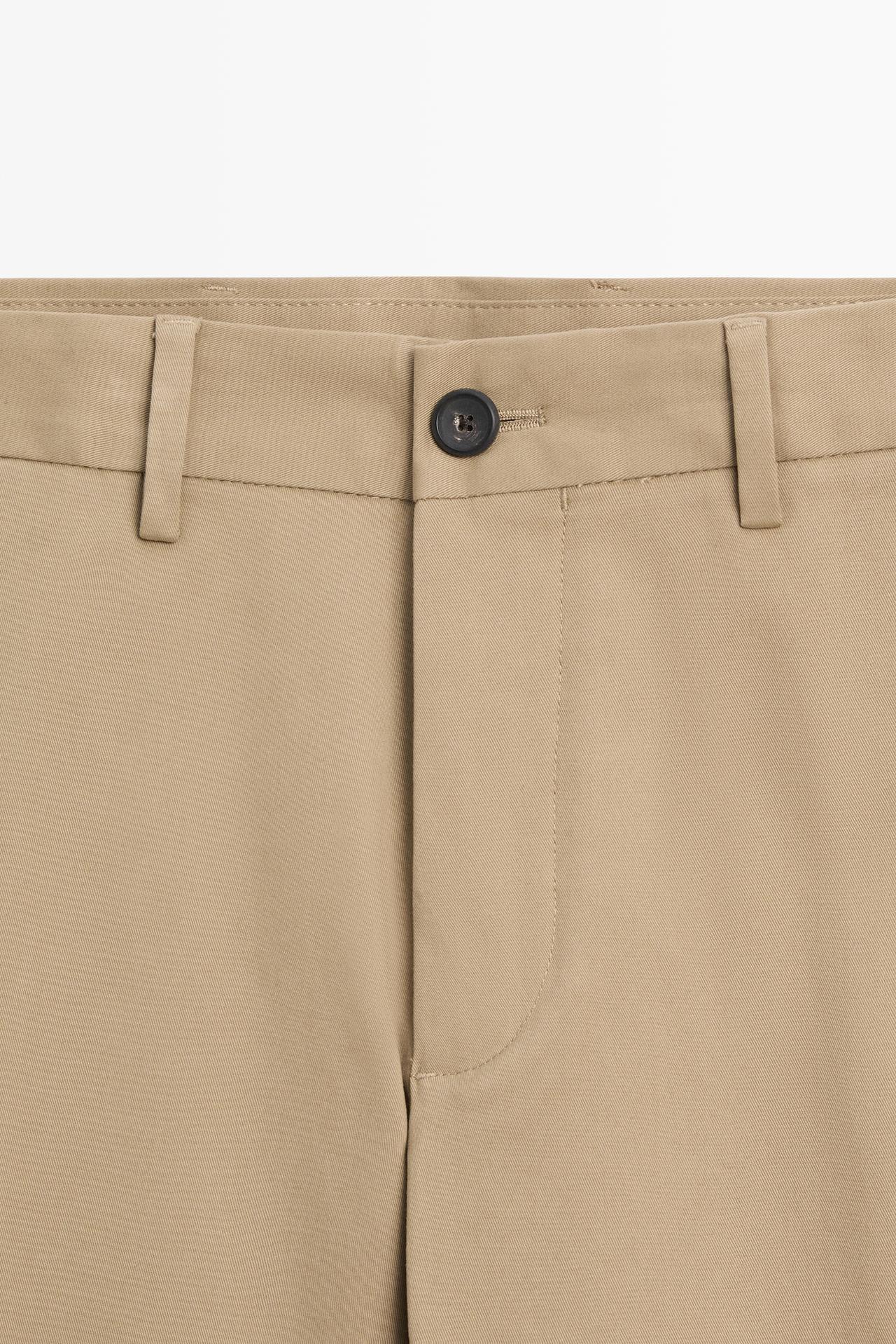 Cotton blend slim fit pants — OCHRE