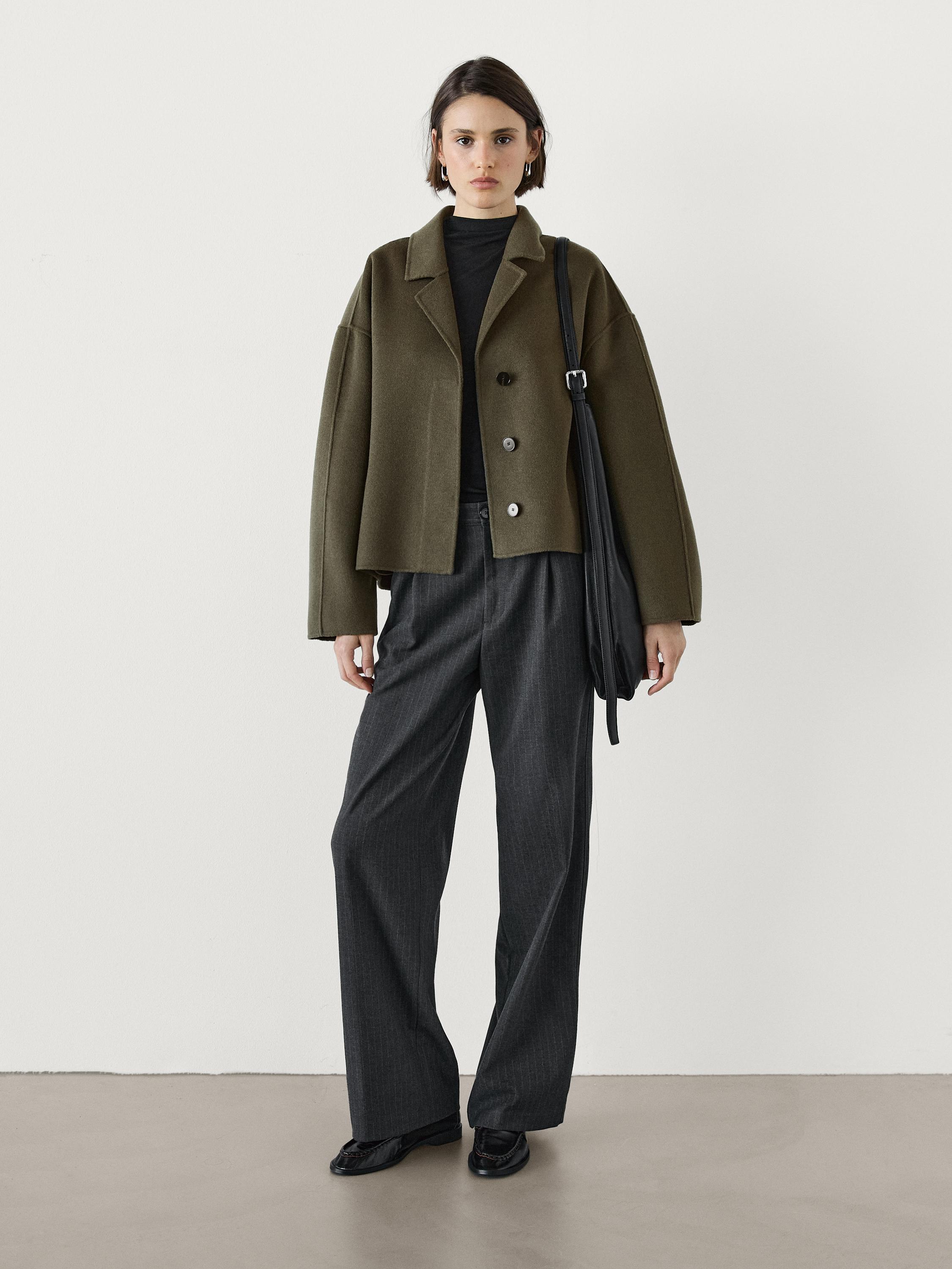 Massimo dutti wool coat with belt hotsell