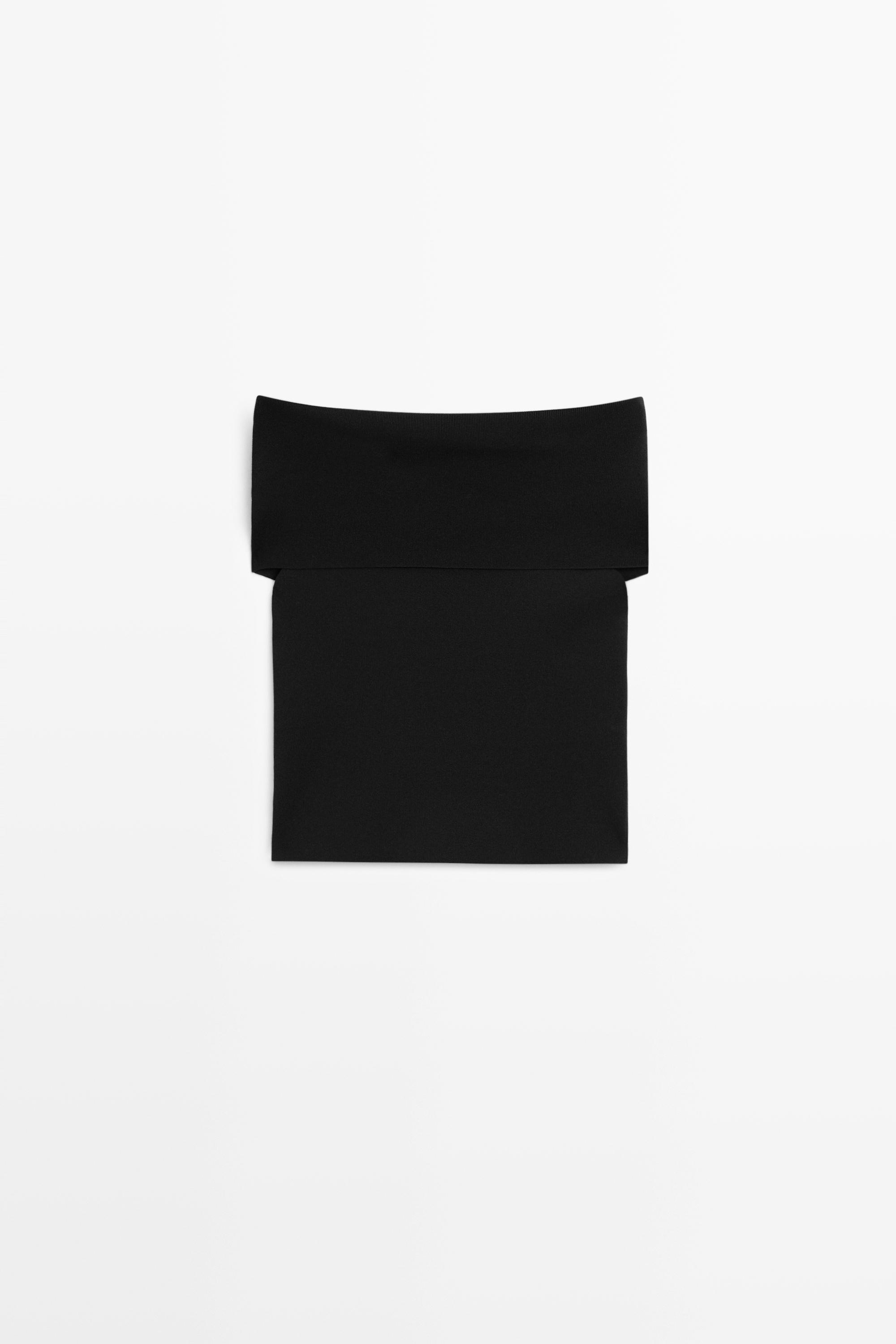 Off-the-shoulder top — BLACK