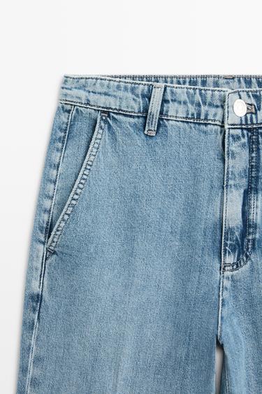 High-waist cropped flare jeans — Light Blue 4