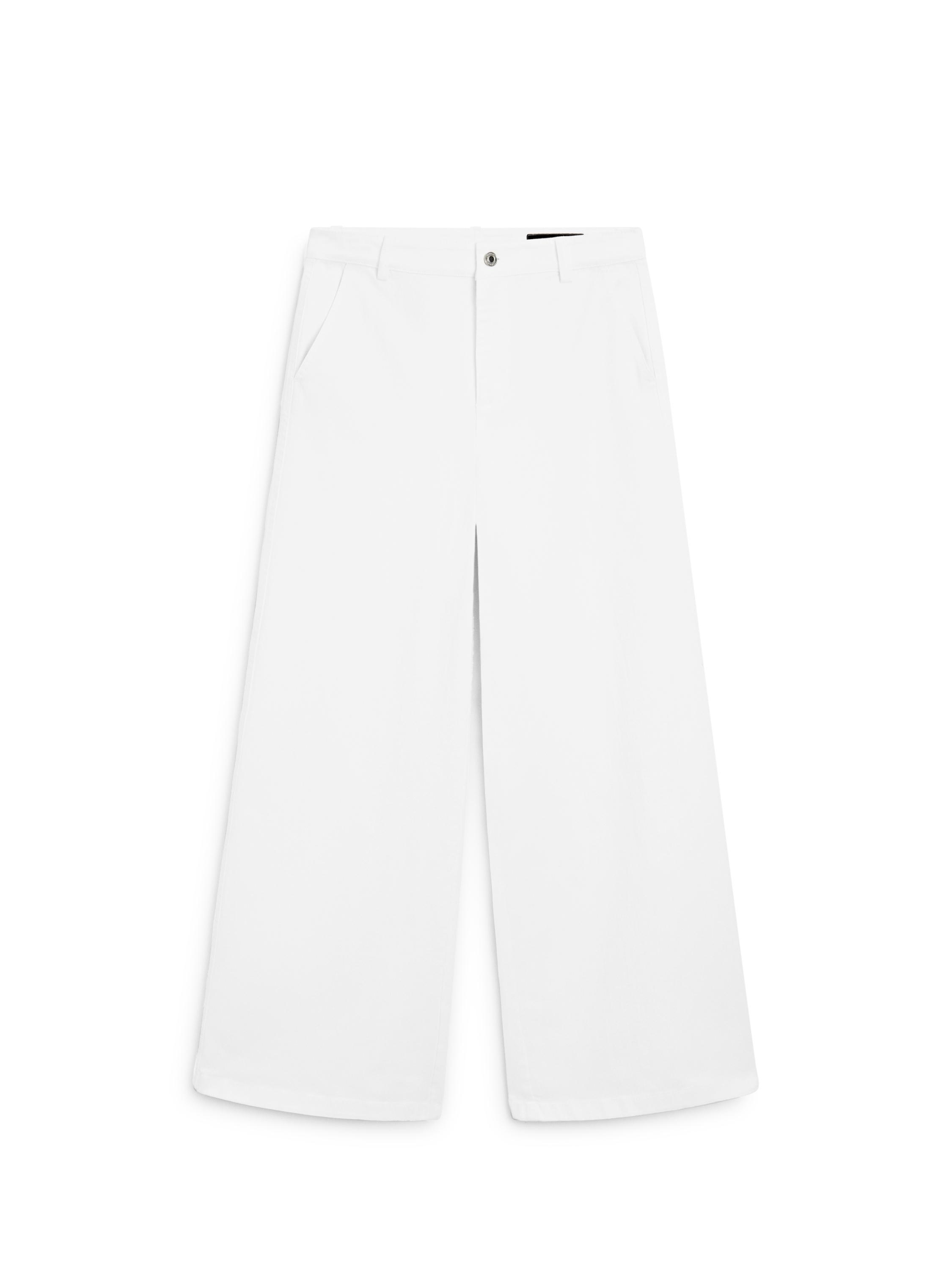 High-waist palazzo jeans — WHITE