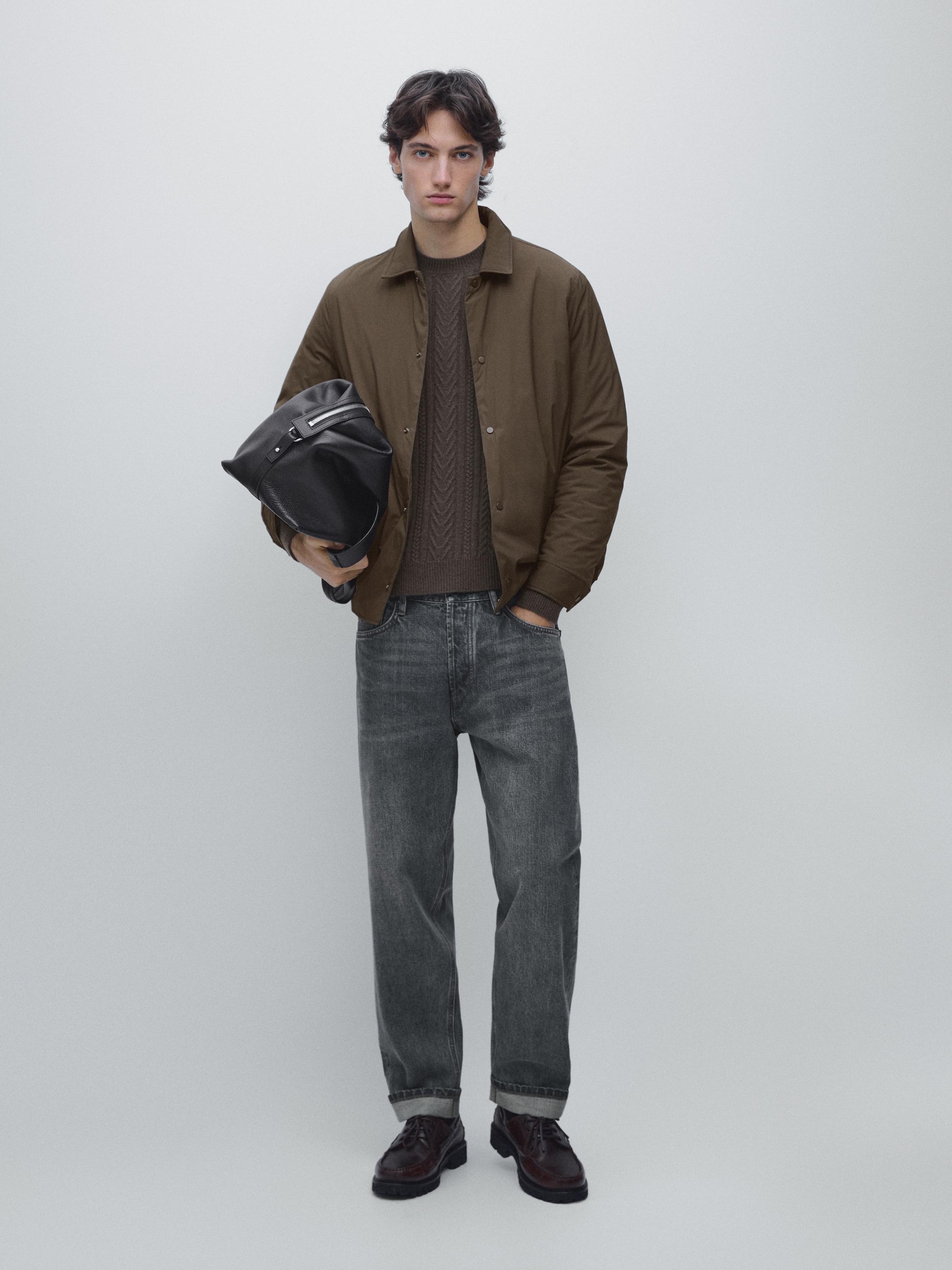 Lightweight water-repellent padded overshirt — KHAKI
