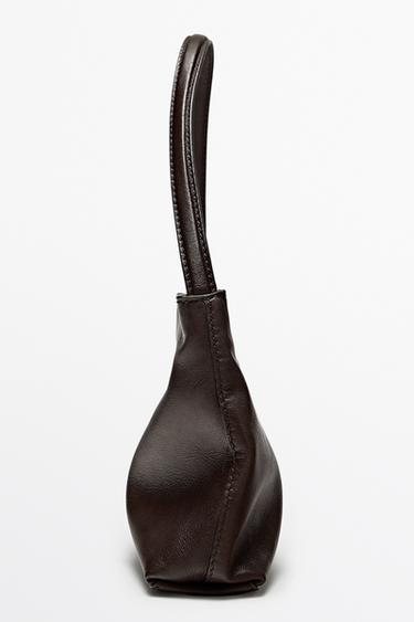 Small nappa leather shoulder bag — BROWN 4