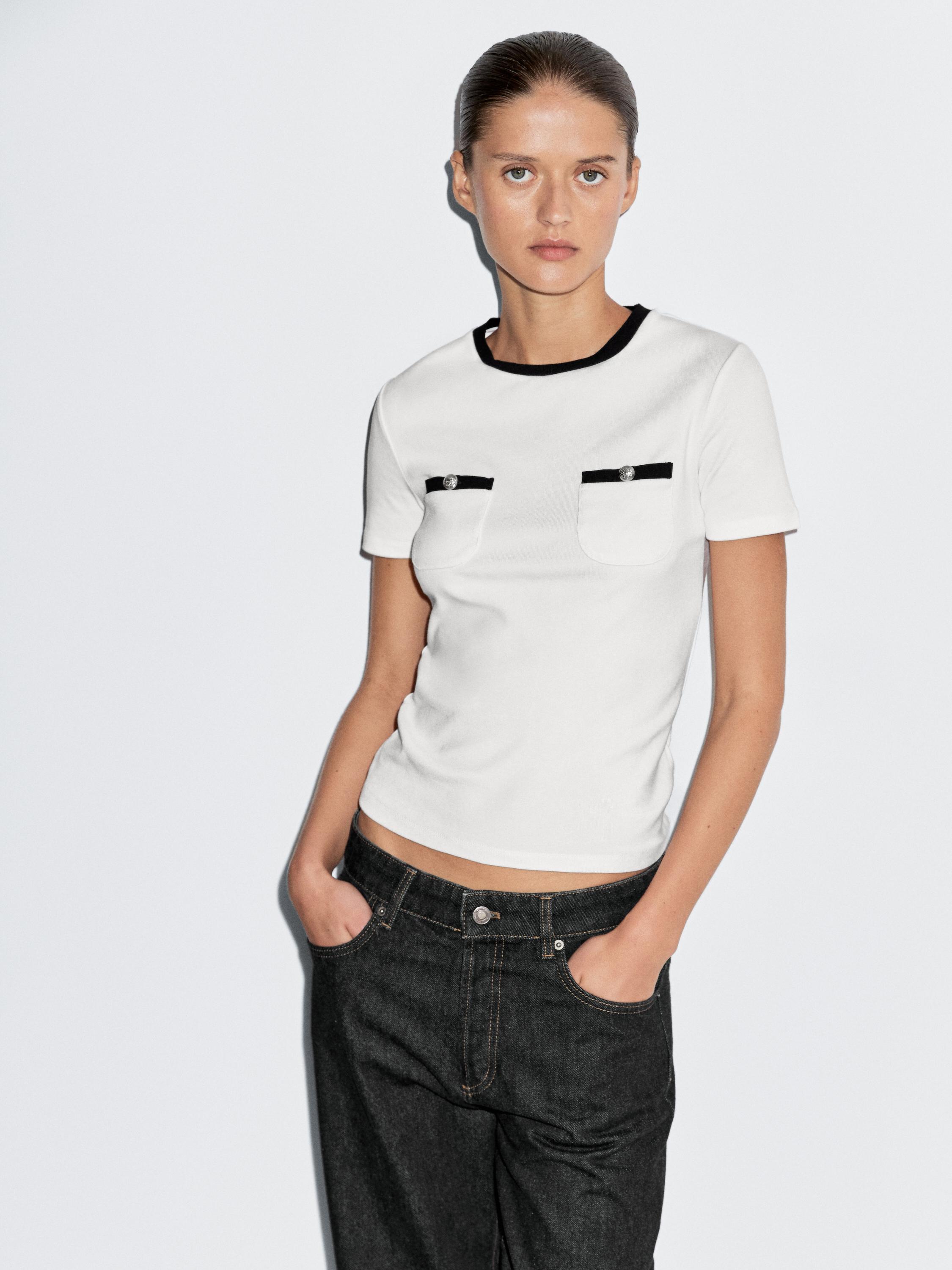 Short sleeve T-shirt with pocket details