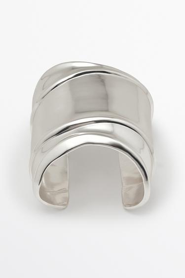 Wide draped-effect bracelet — SILVER 5