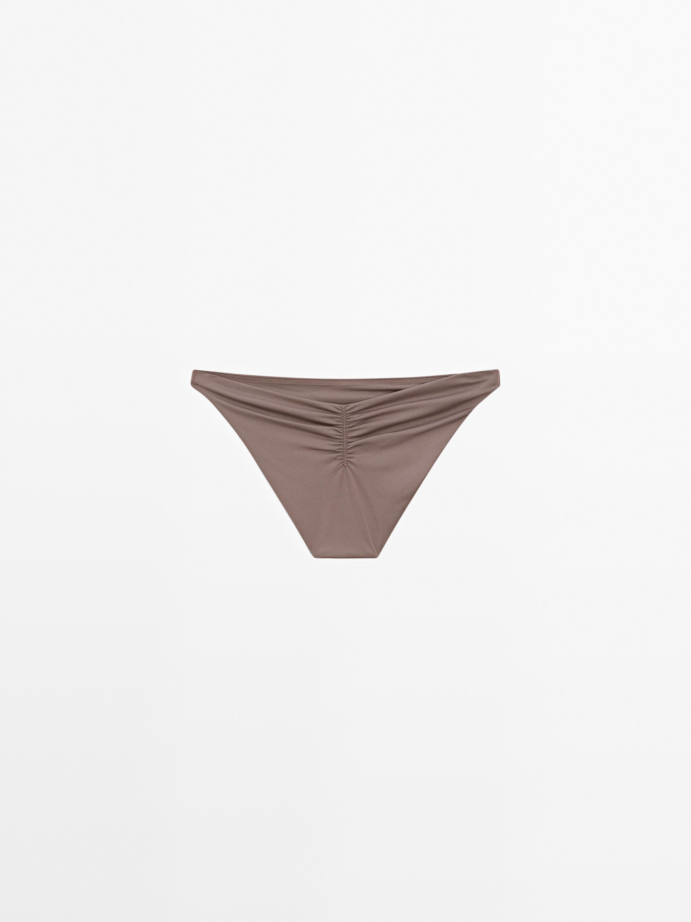 Gathered tulle bikini bottoms