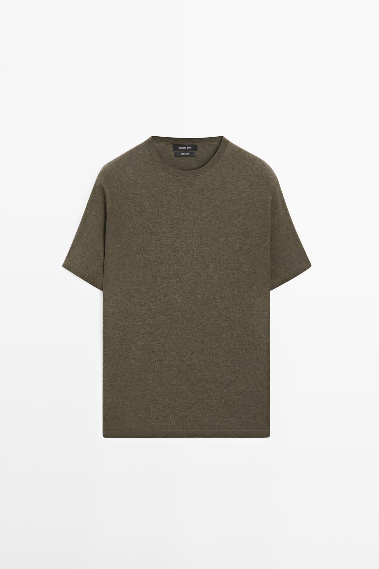 Massimo Dutti - Heren - 100% Katoenen T-Shirt - Groen - M
