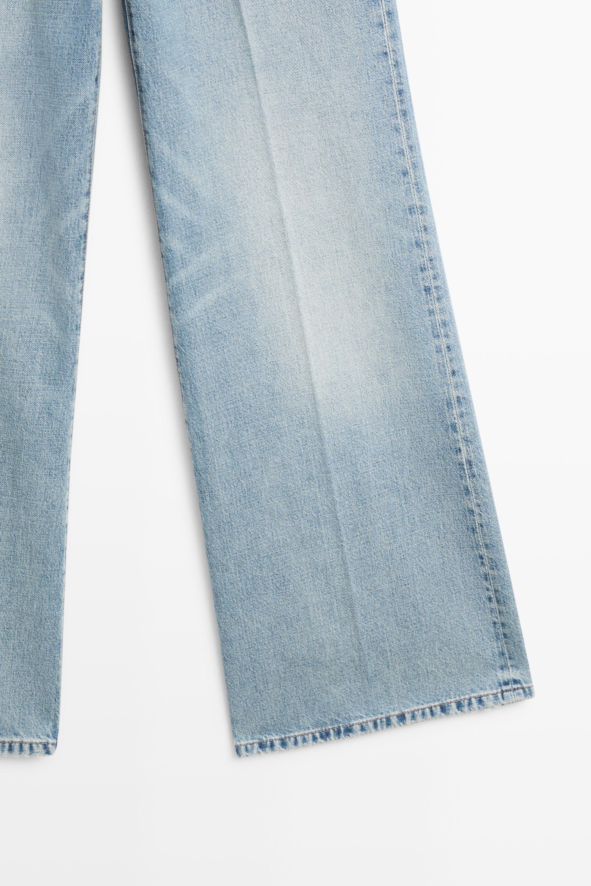 High-waist palazzo jeans — Light Blue