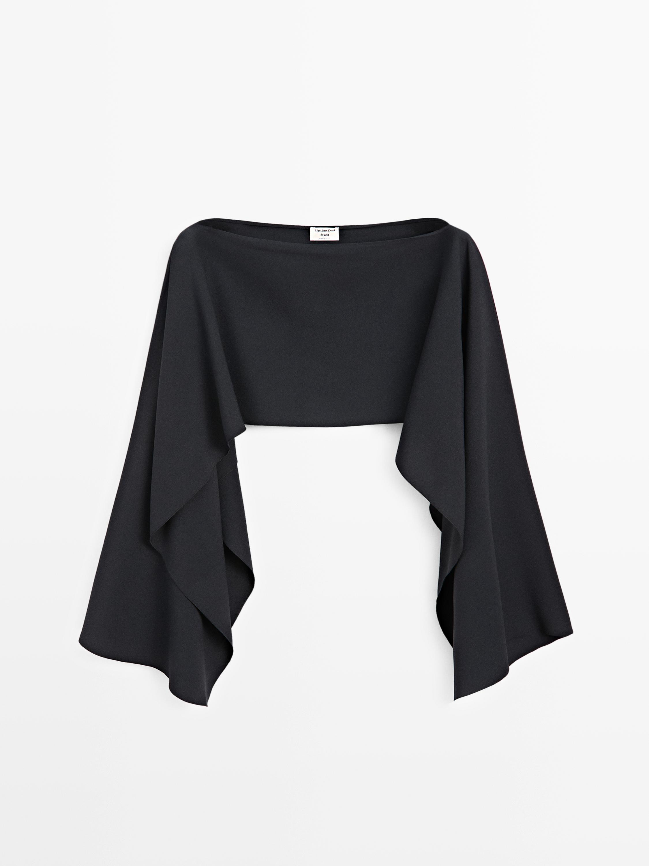 Asymmetric flowing cape - STUDIO