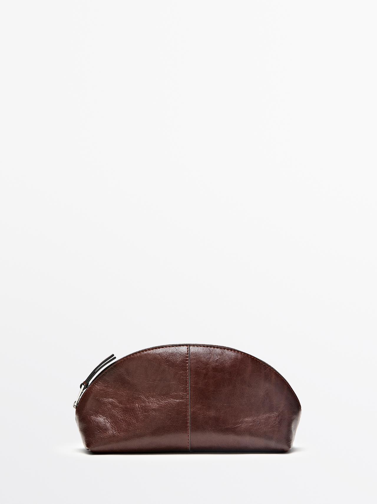 Trousse En Cuir Nappa - Marron - 01 - Massimo Dutti - Femme