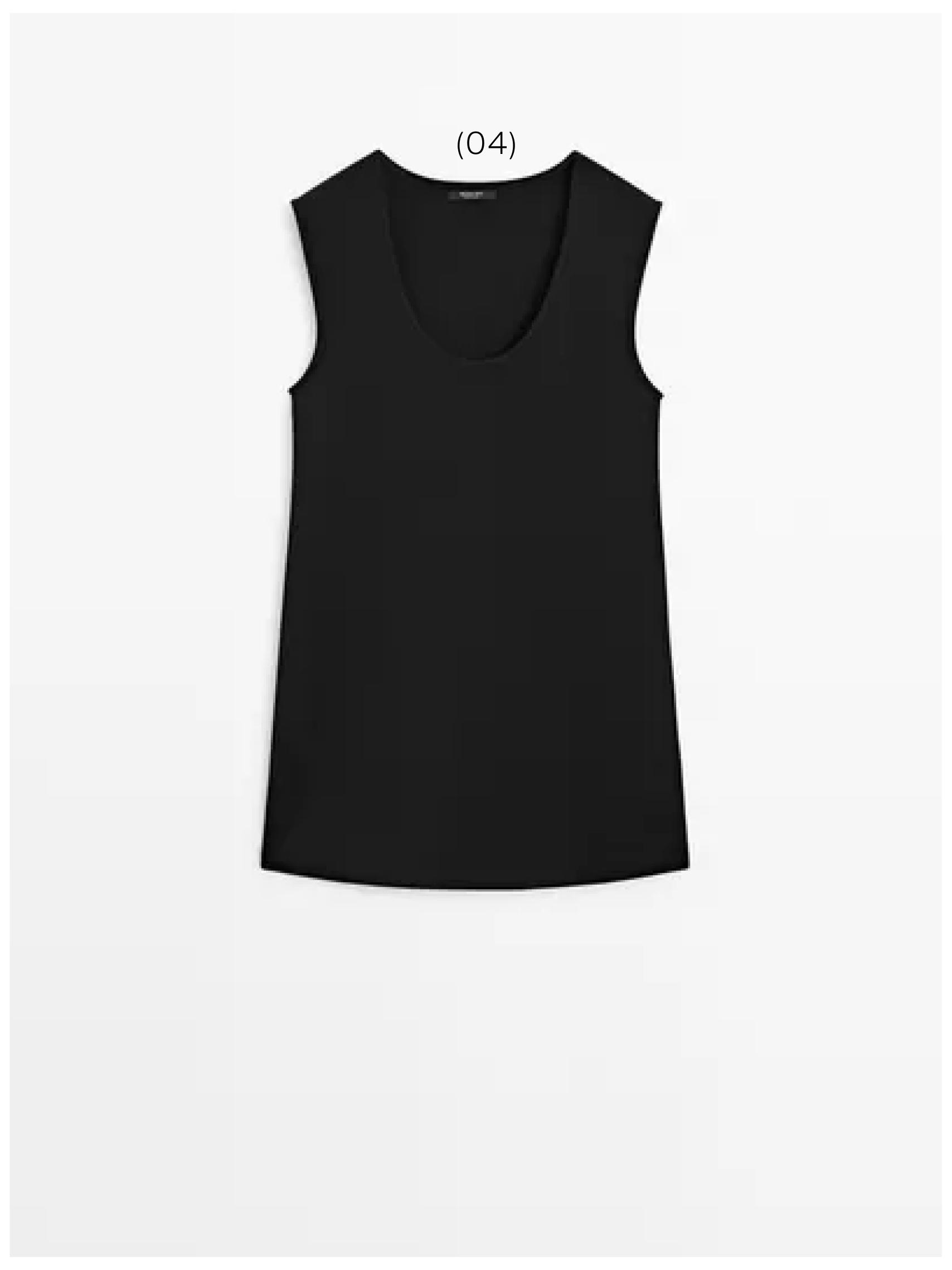 Wool blend mini dress — BLACK