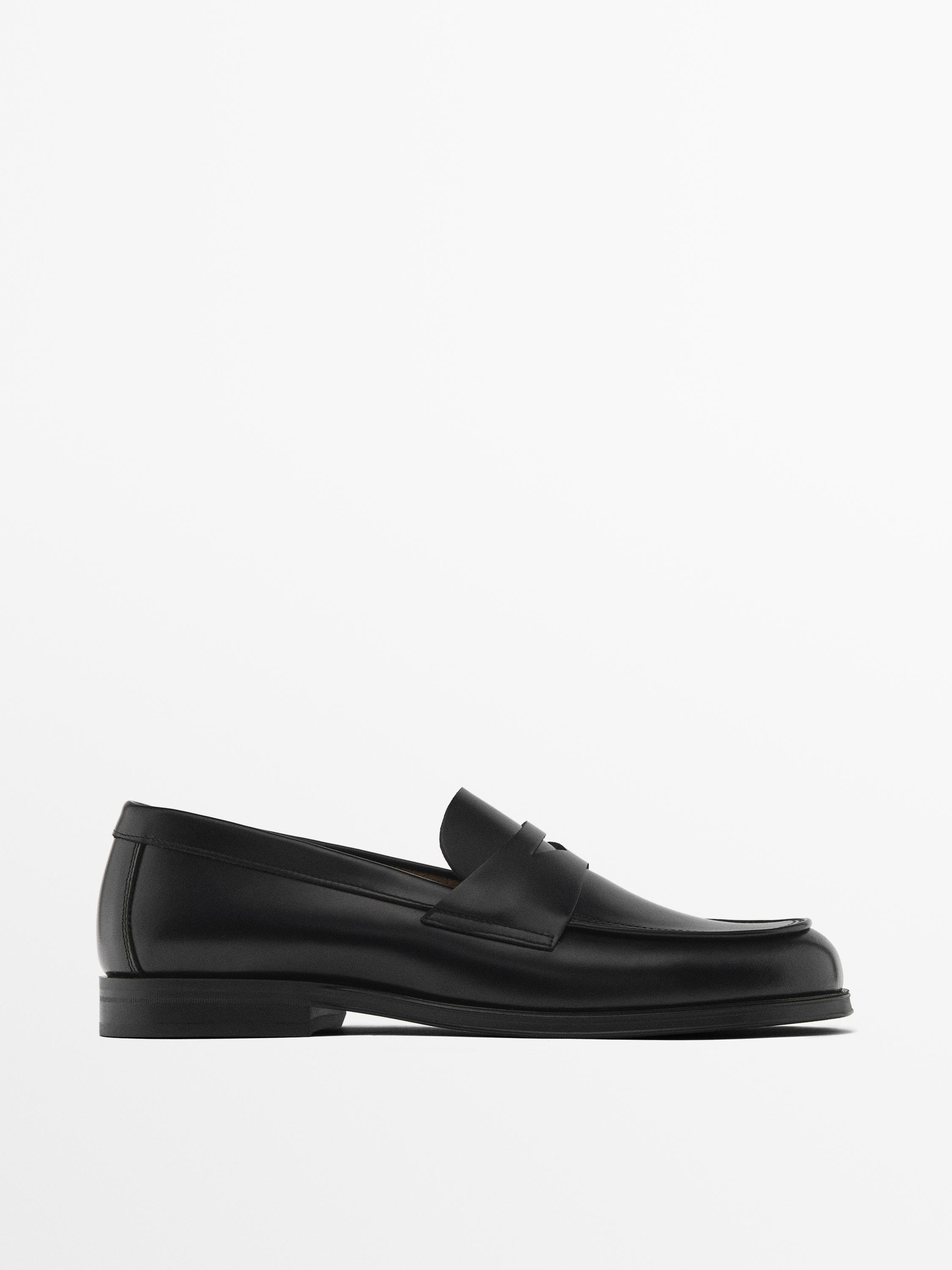 Soft Penny Loafers Black Massimo Dutti Soft Penny Loafers Black Massimo Dutti