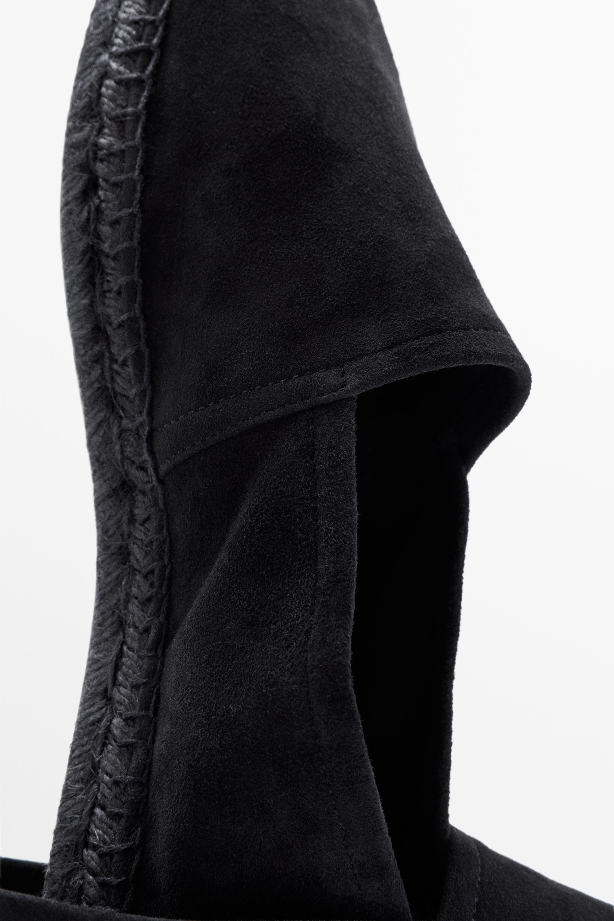 Leather espadrilles — Dark blue