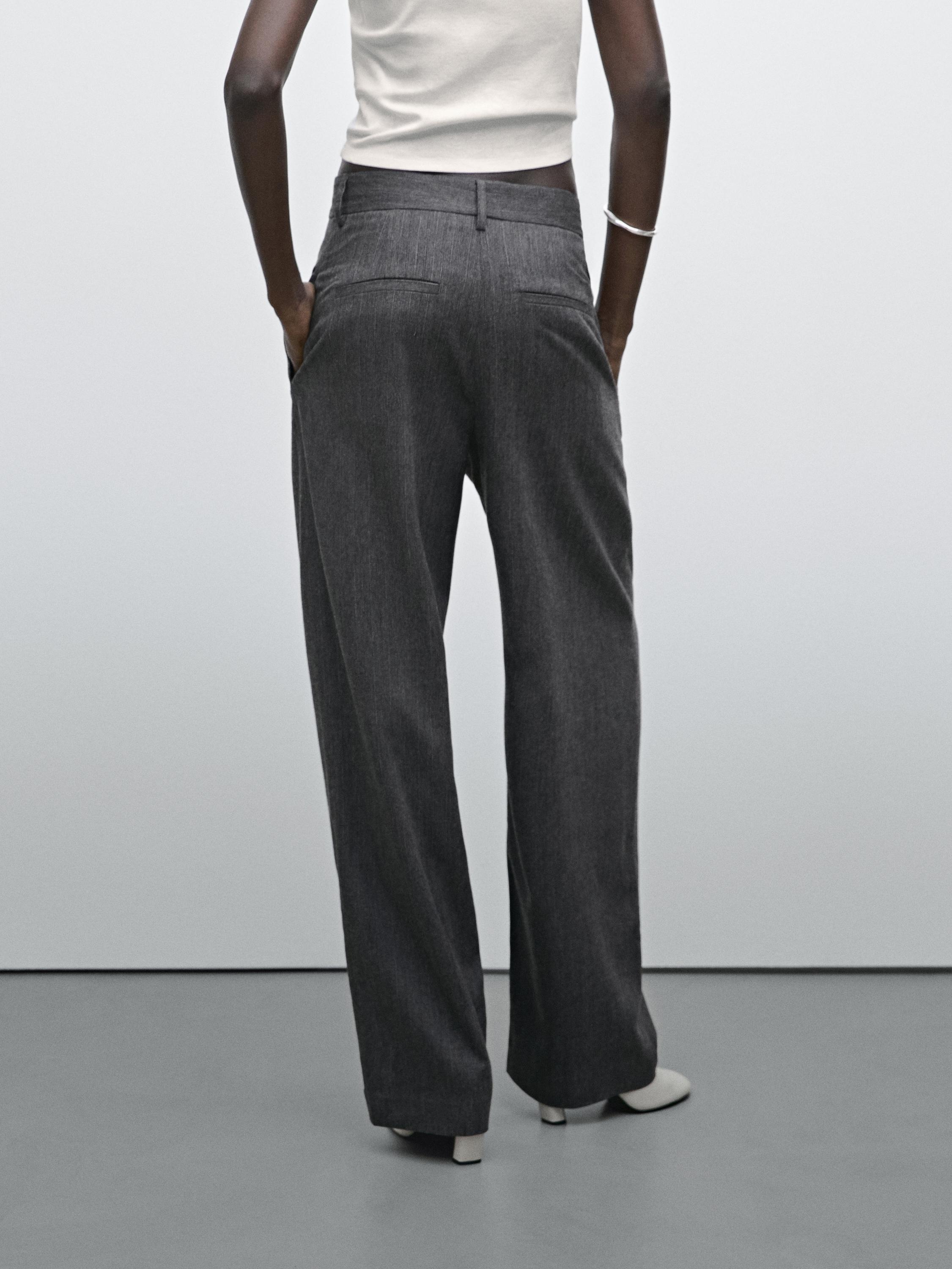 Pantalon straight à rayures