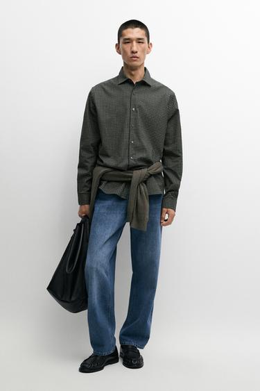 100% cotton regular fit shirt — GREEN 1