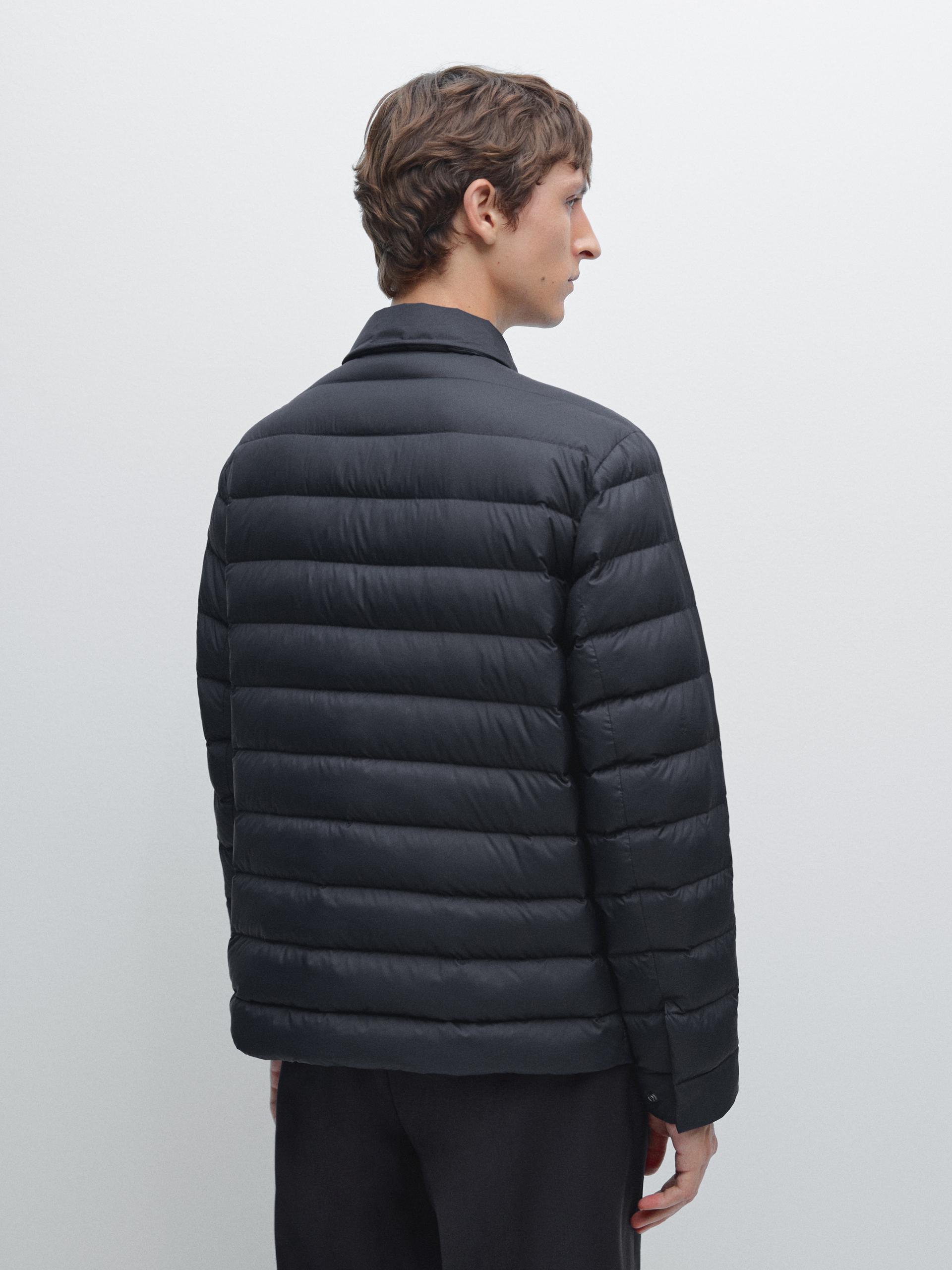 Chaqueta Ultraligera Mezcla Plumón Water Repellent - Marino Oscuro - Xl - Massimo Dutti - Hombre