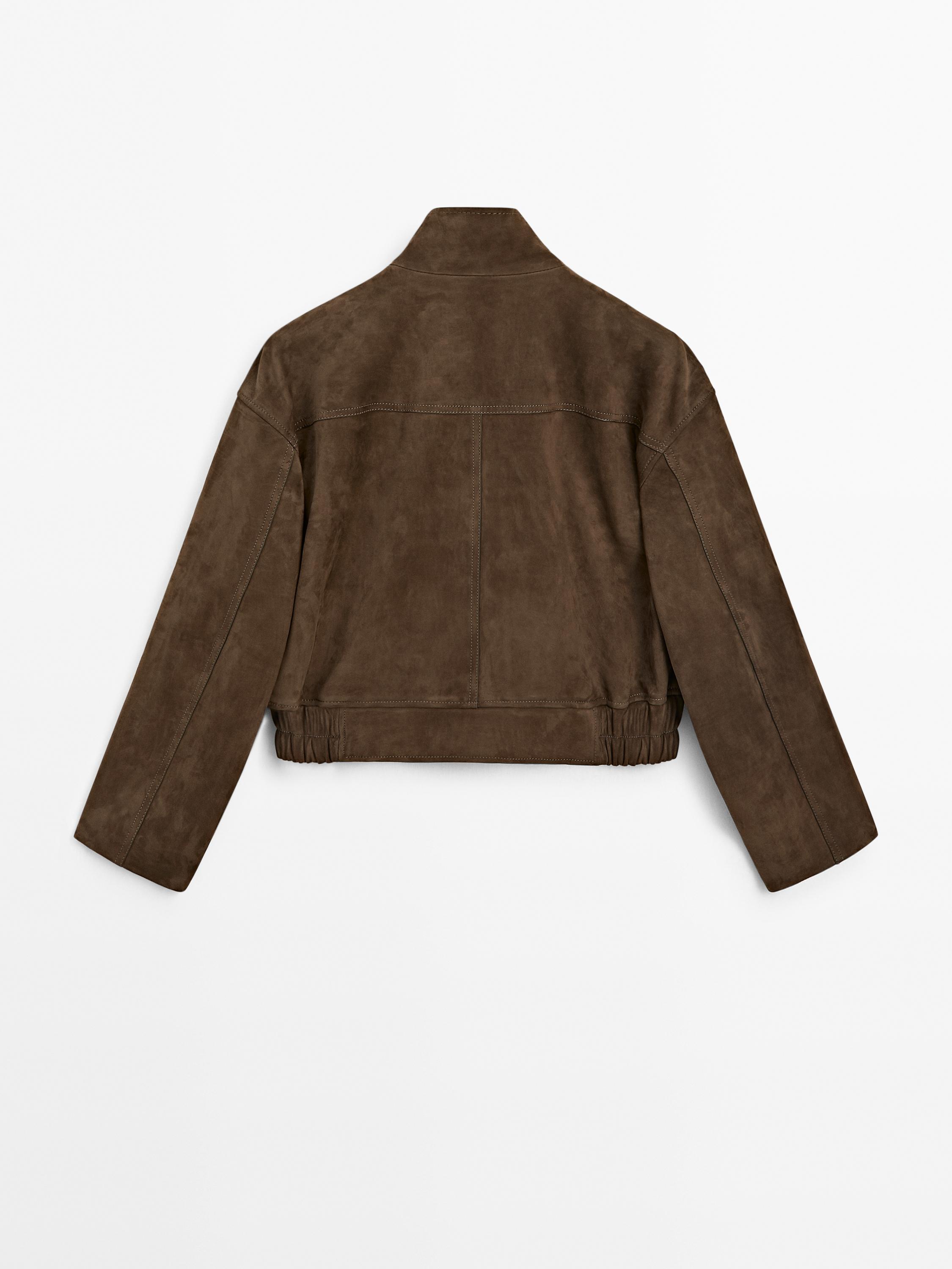 Nubuck suede leather jacket