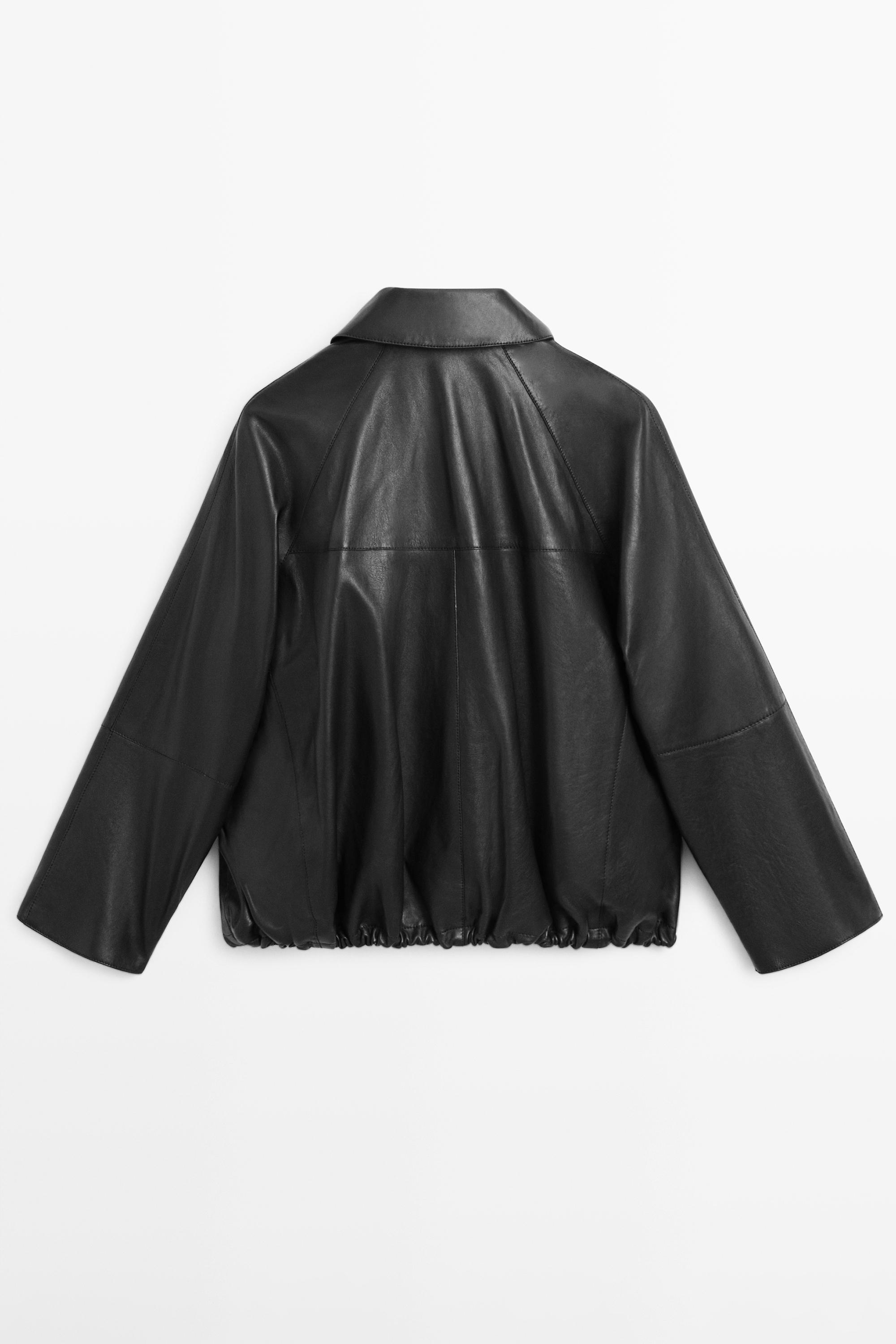 Oversize nappa leather jacket · Чорний · Bomberâ Jacket | Massimo