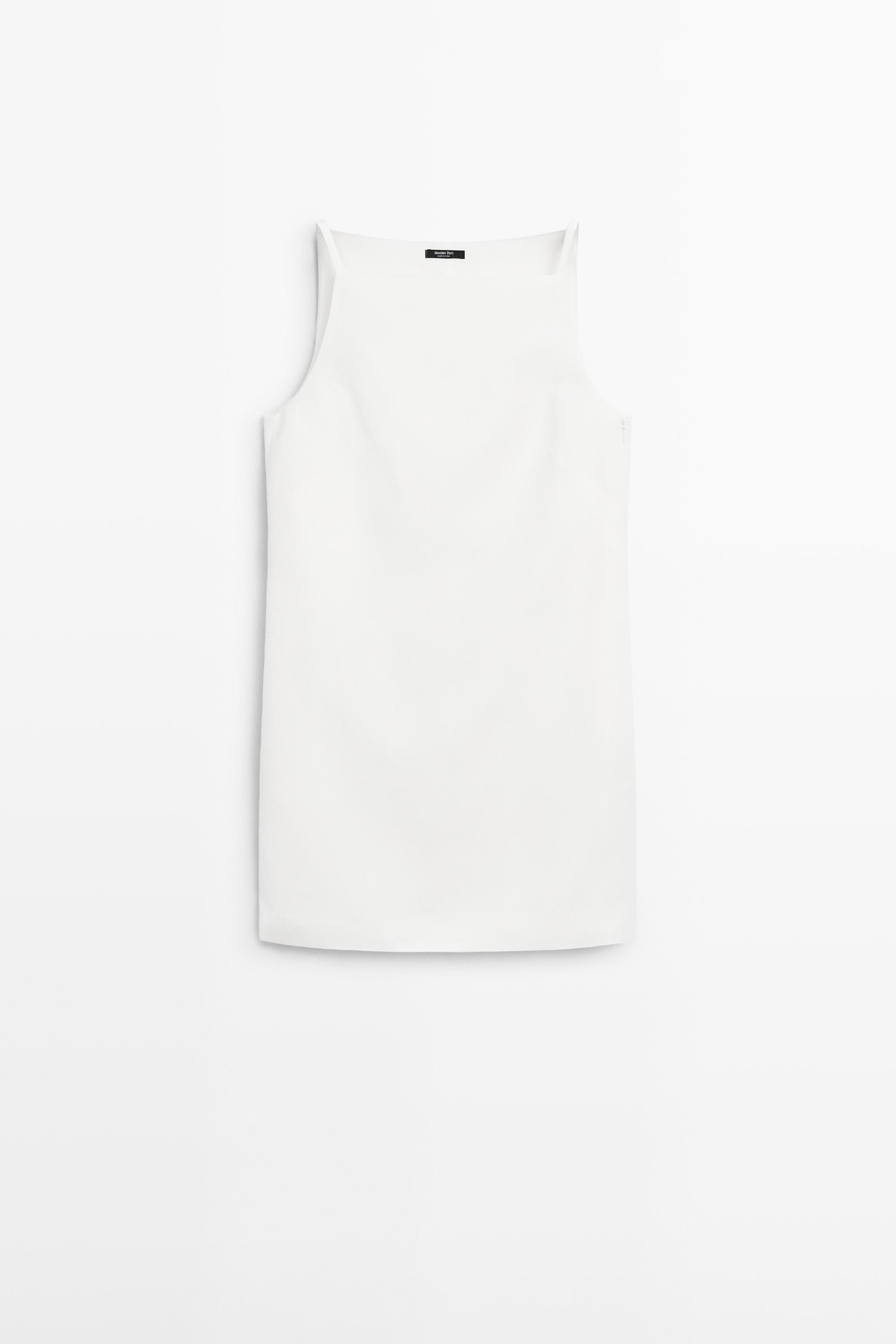 Thin strap mini dress — WHITE