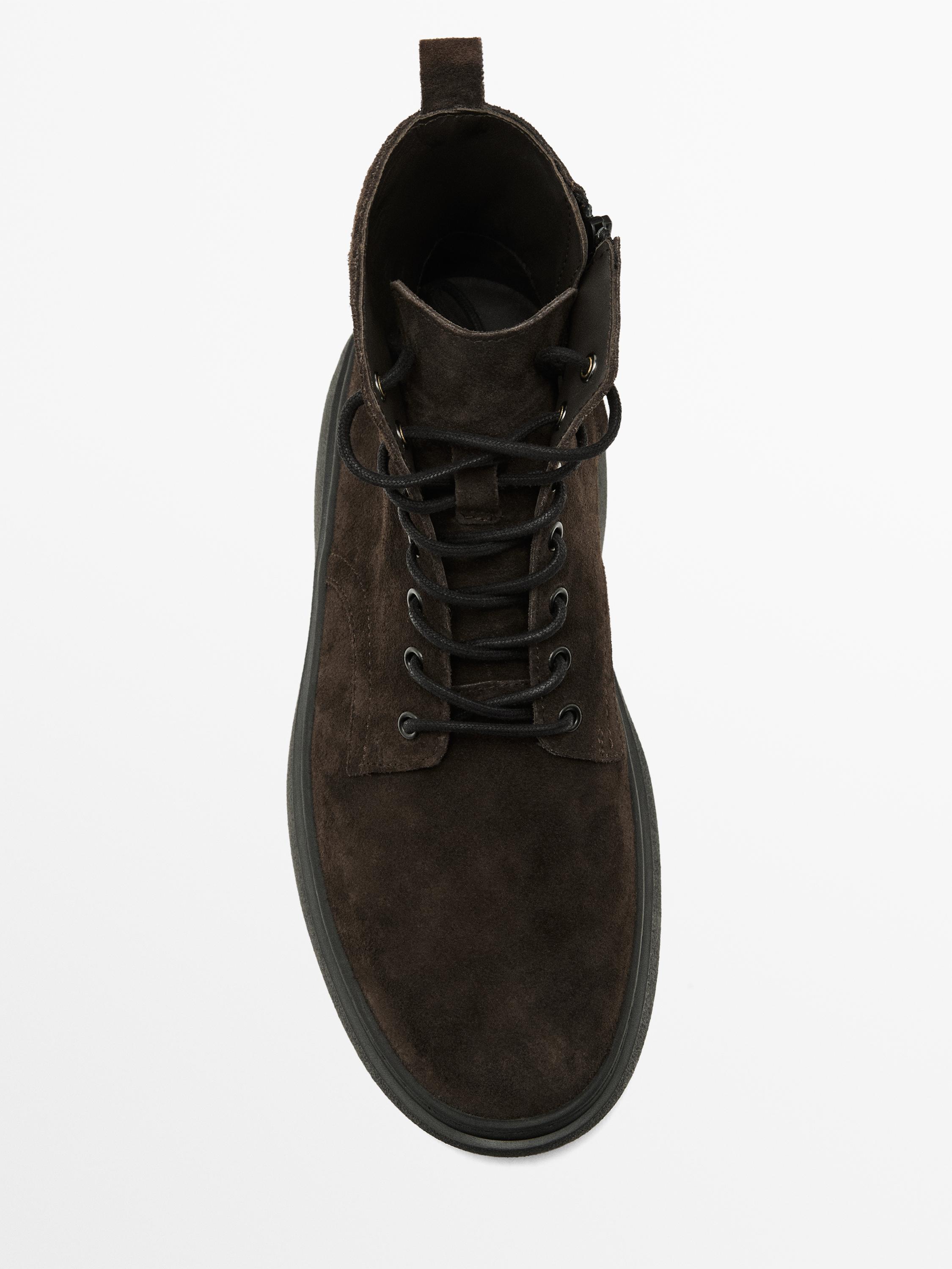 Split suede boots