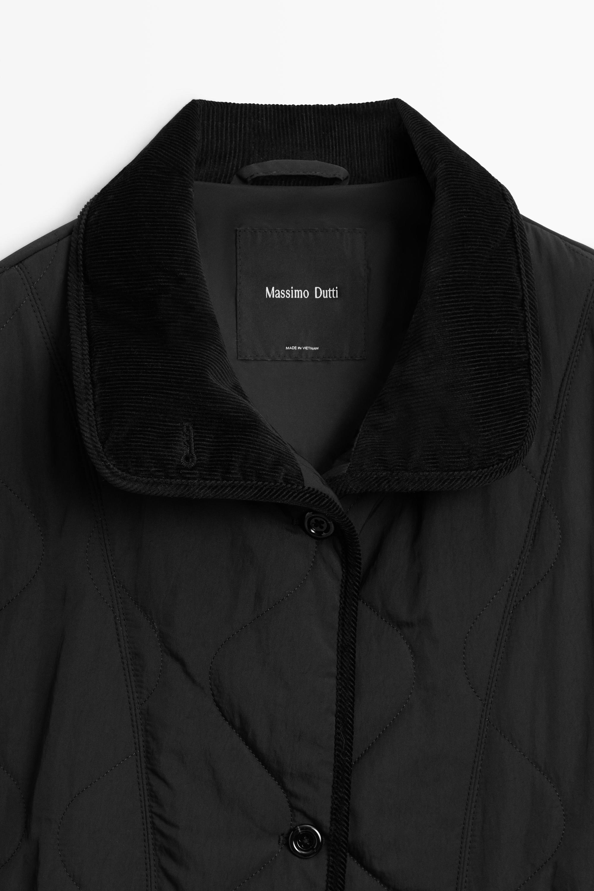 Jacket with wavy stitching detail — BLACK