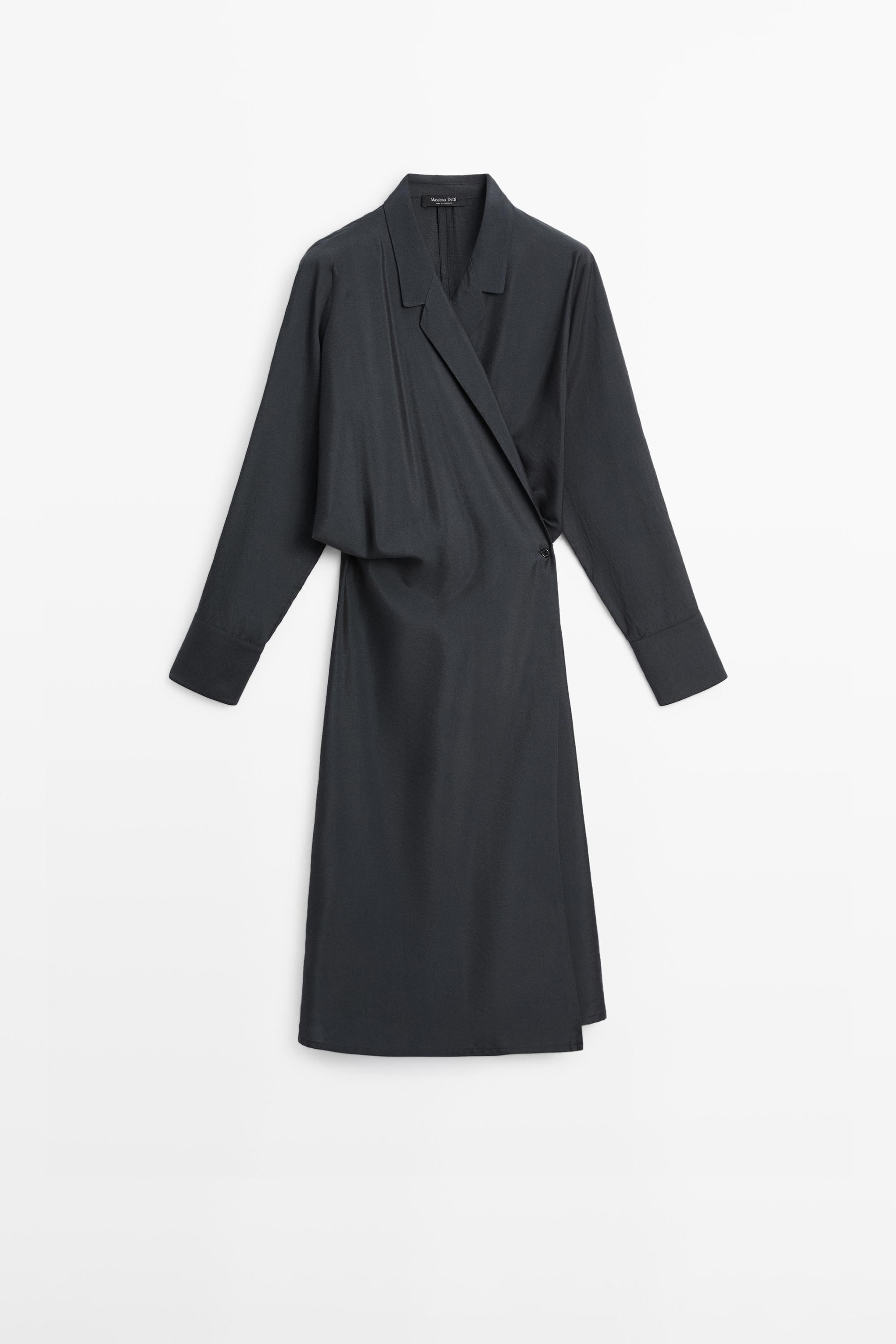 Midi dress with draped detail