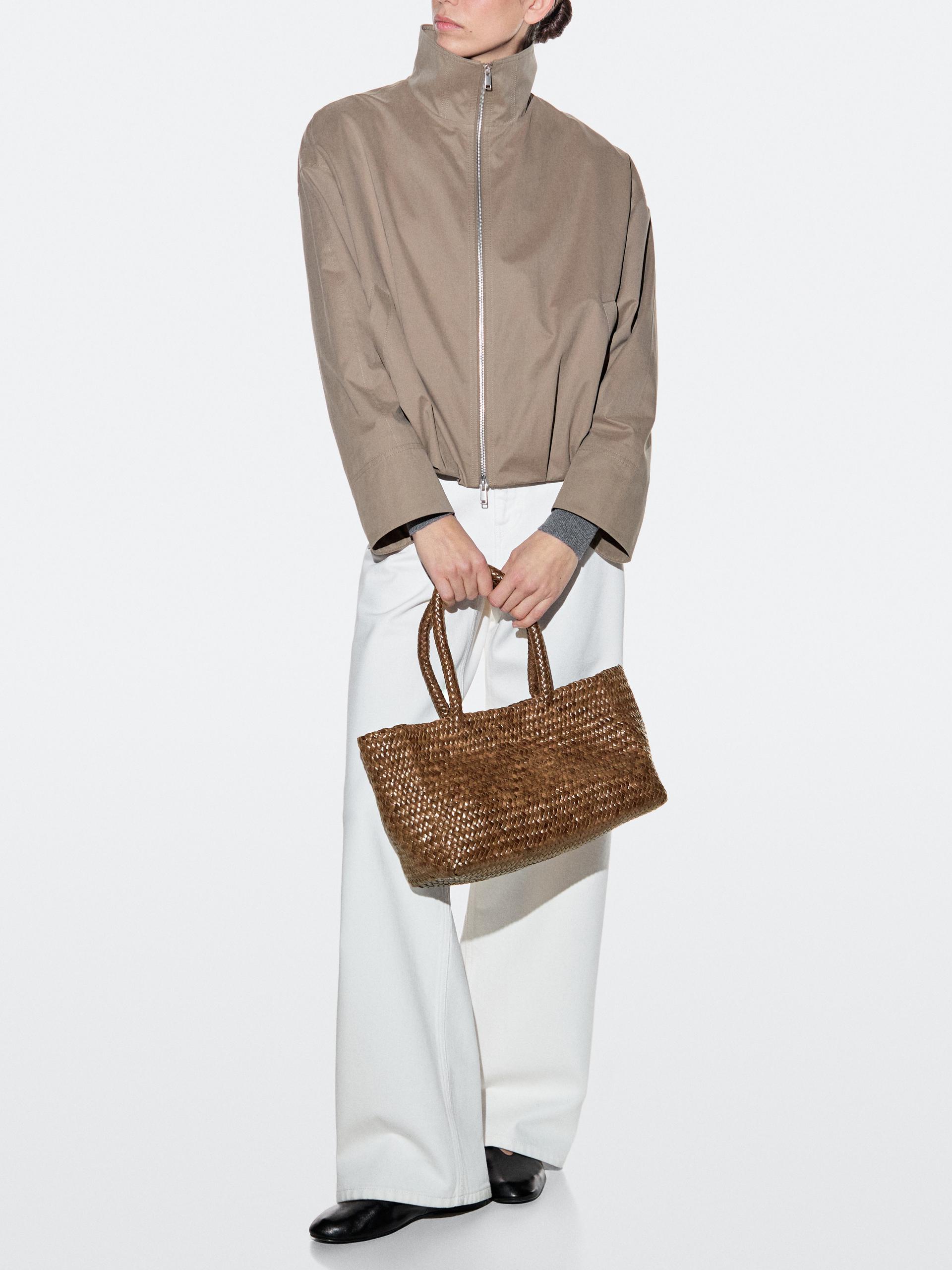 Tote Bag Tressé En Cuir Nappa - Cuir - 01 - Massimo Dutti - Femme