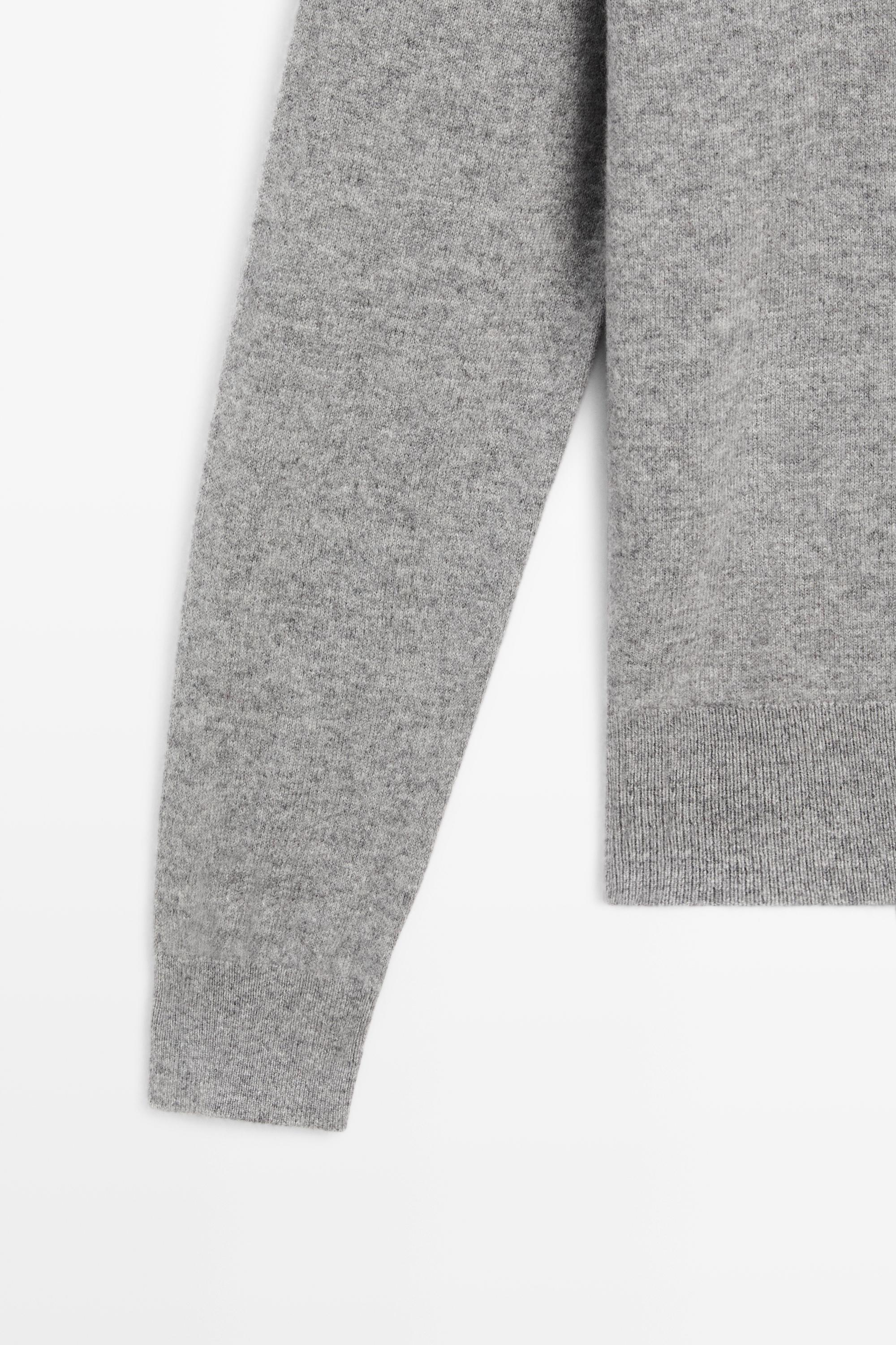 100% cashmere knit sweater — GREY MARL
