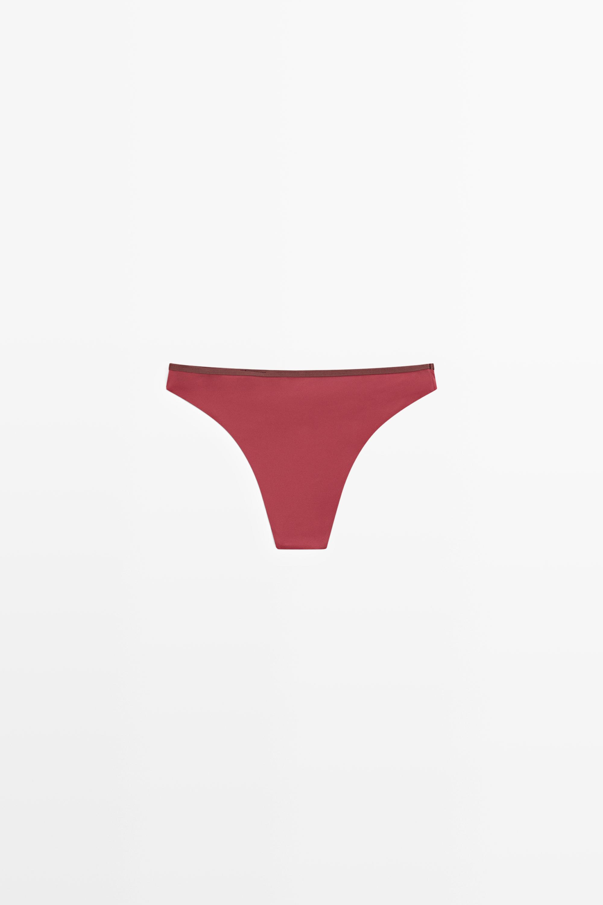 Contrast bikini bottoms — PINK