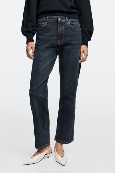 High-waist cropped straight-leg jeans — MEDIUM BLUE 3